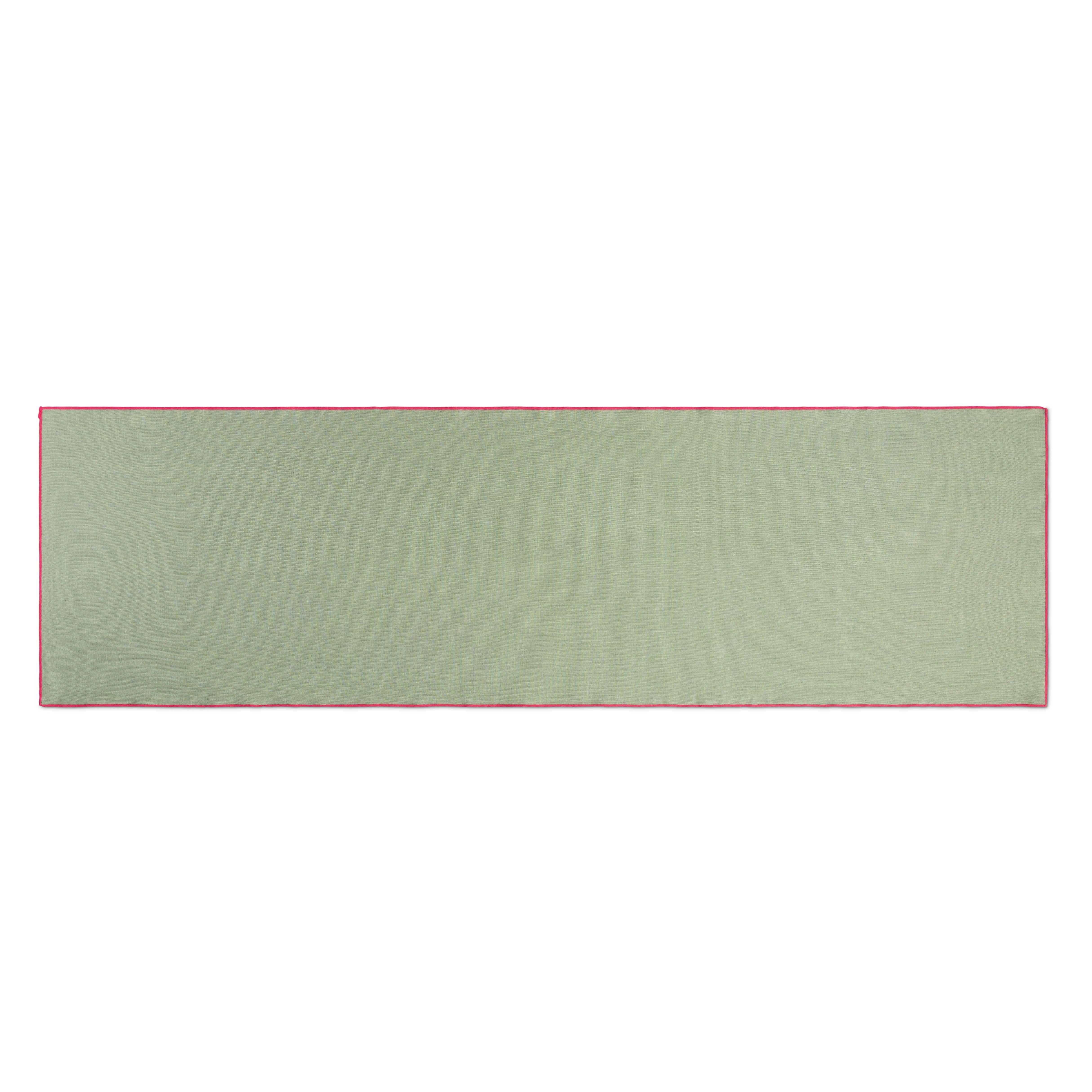 Set 2 caminos de mesa Contrast Edge Acqua