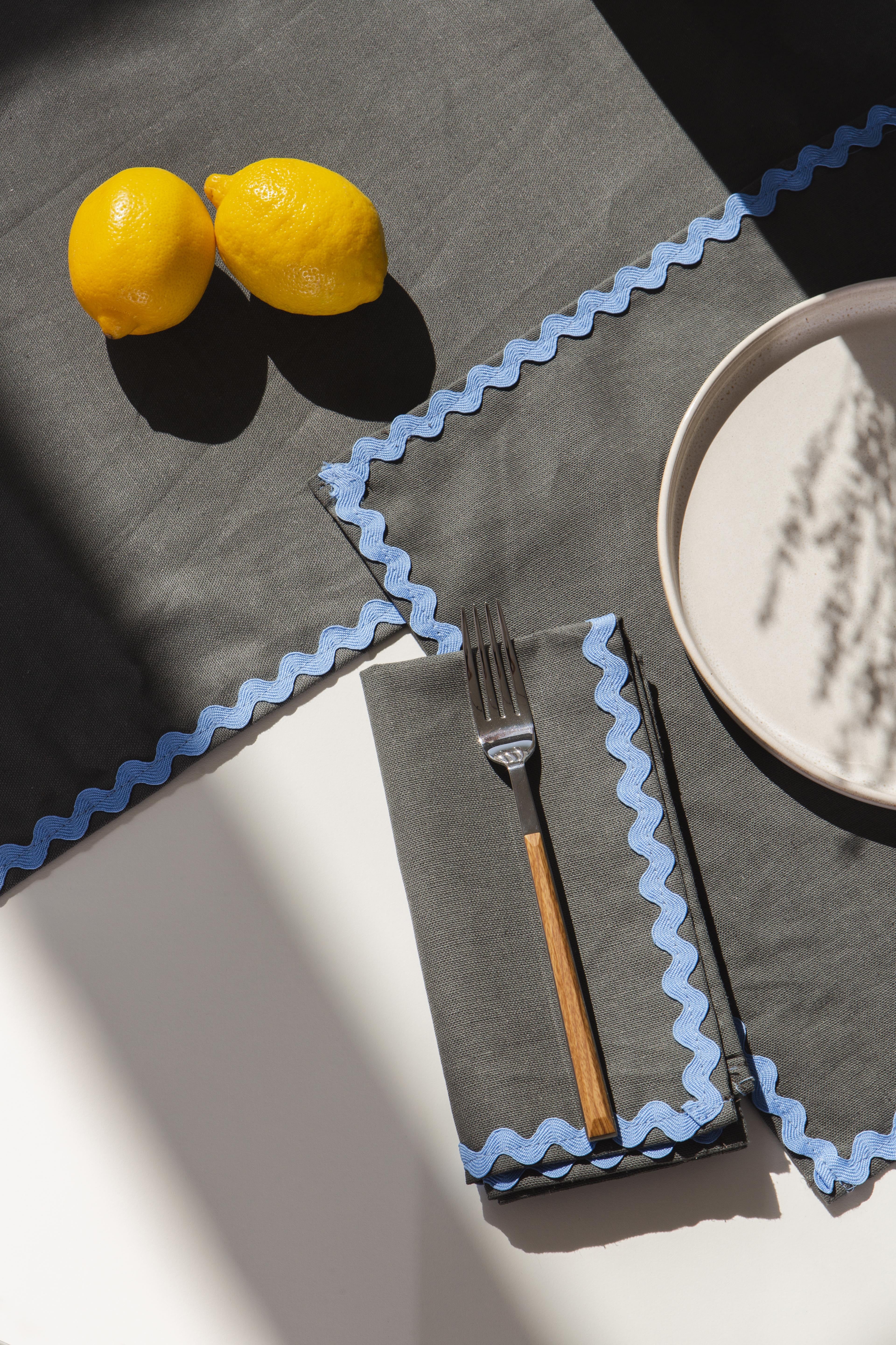 Set 2 individuales de mesa Wavy Gris