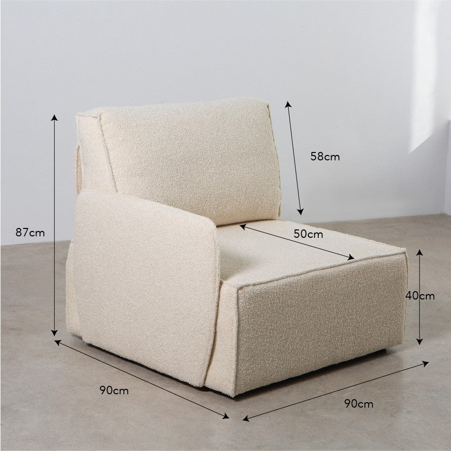 Sofa modular Lea 4 plazas Snow