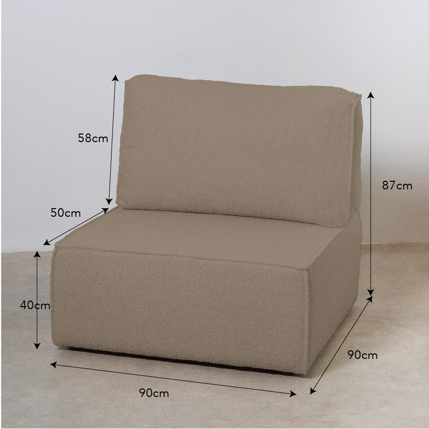 Sofa Modular Lea 4 plazas Chaiselongue Stone
