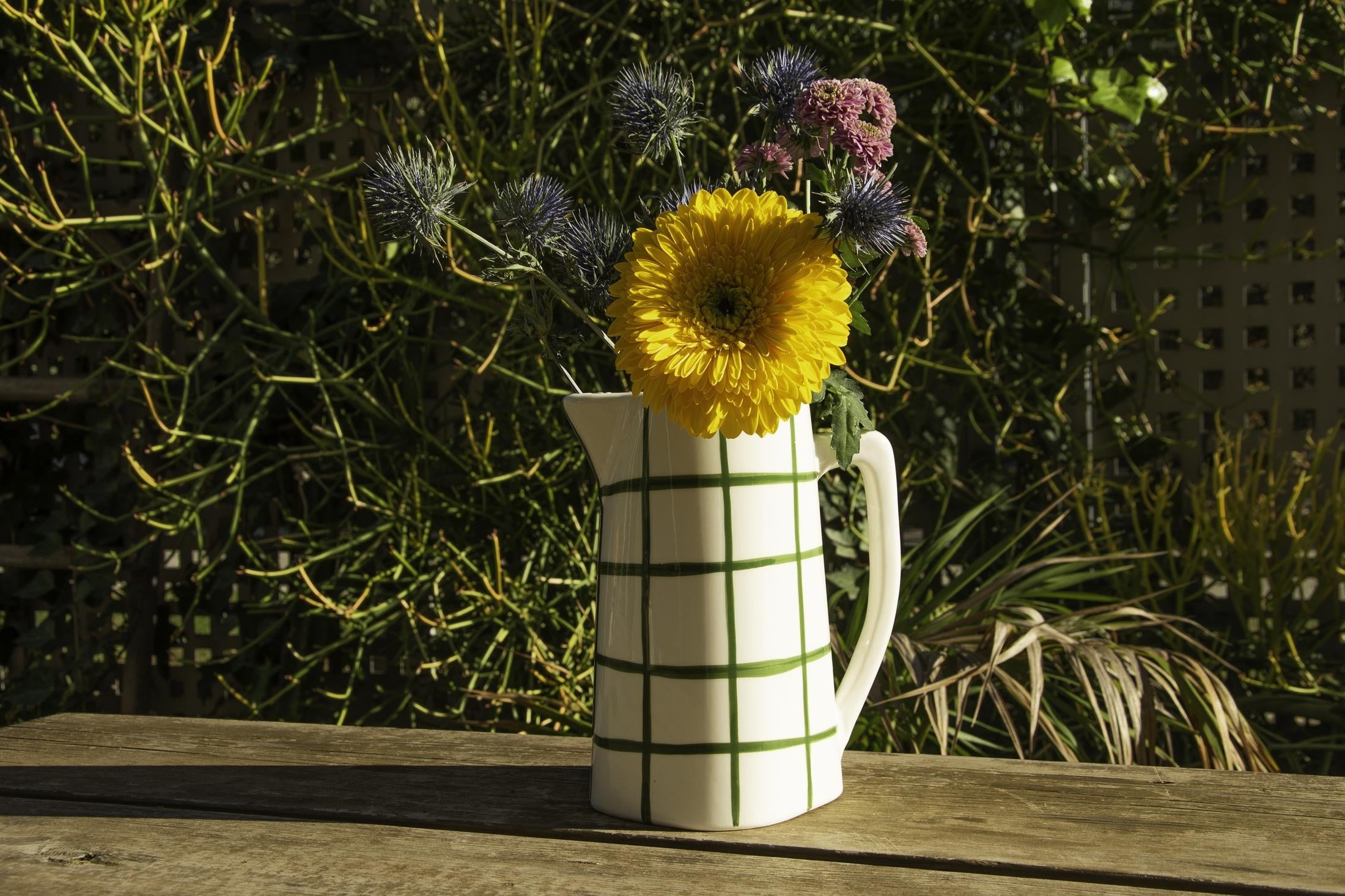 Tall Ceramic Jar (Green)