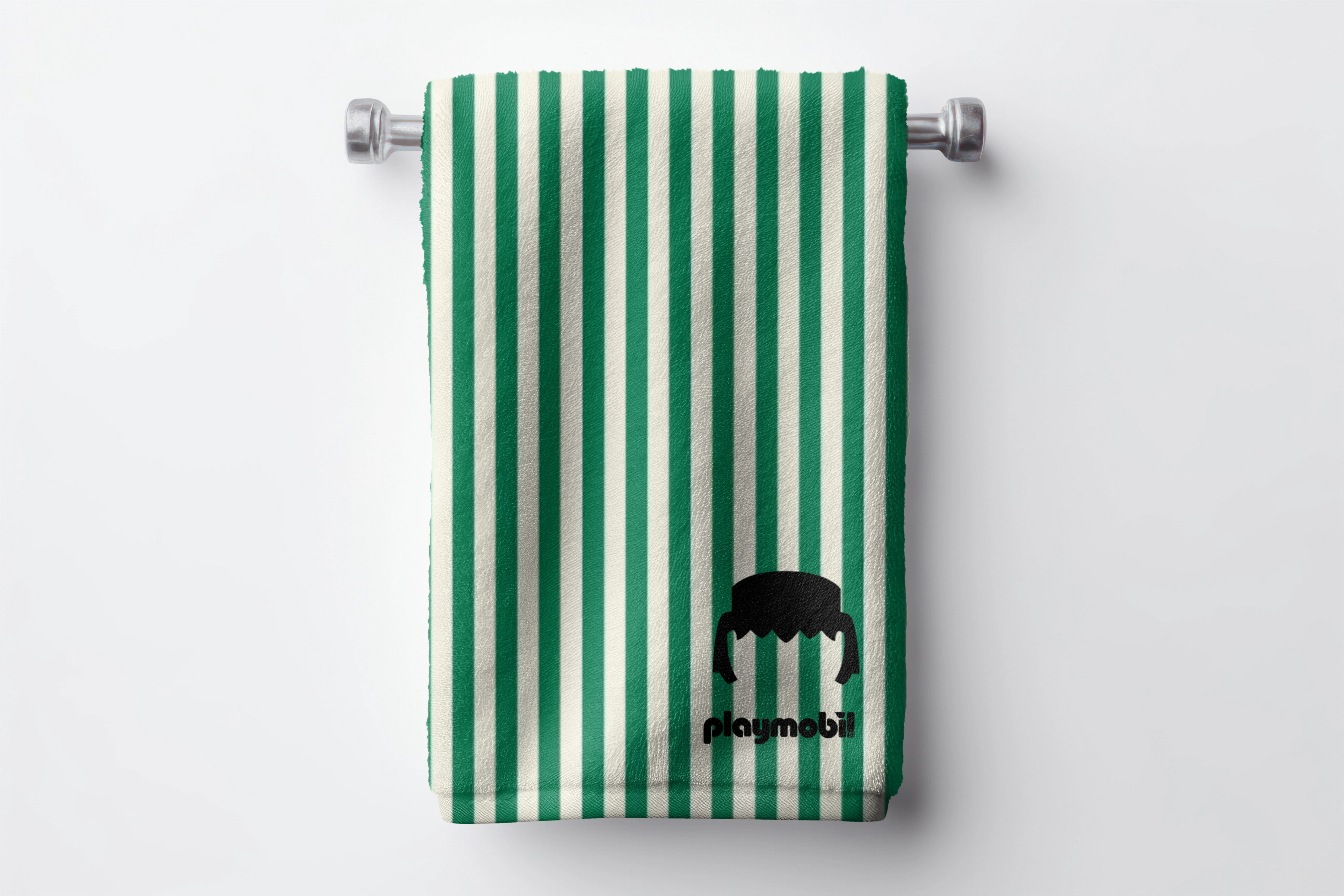 Home Towel 75x140 (Green Stripes Playmobil)