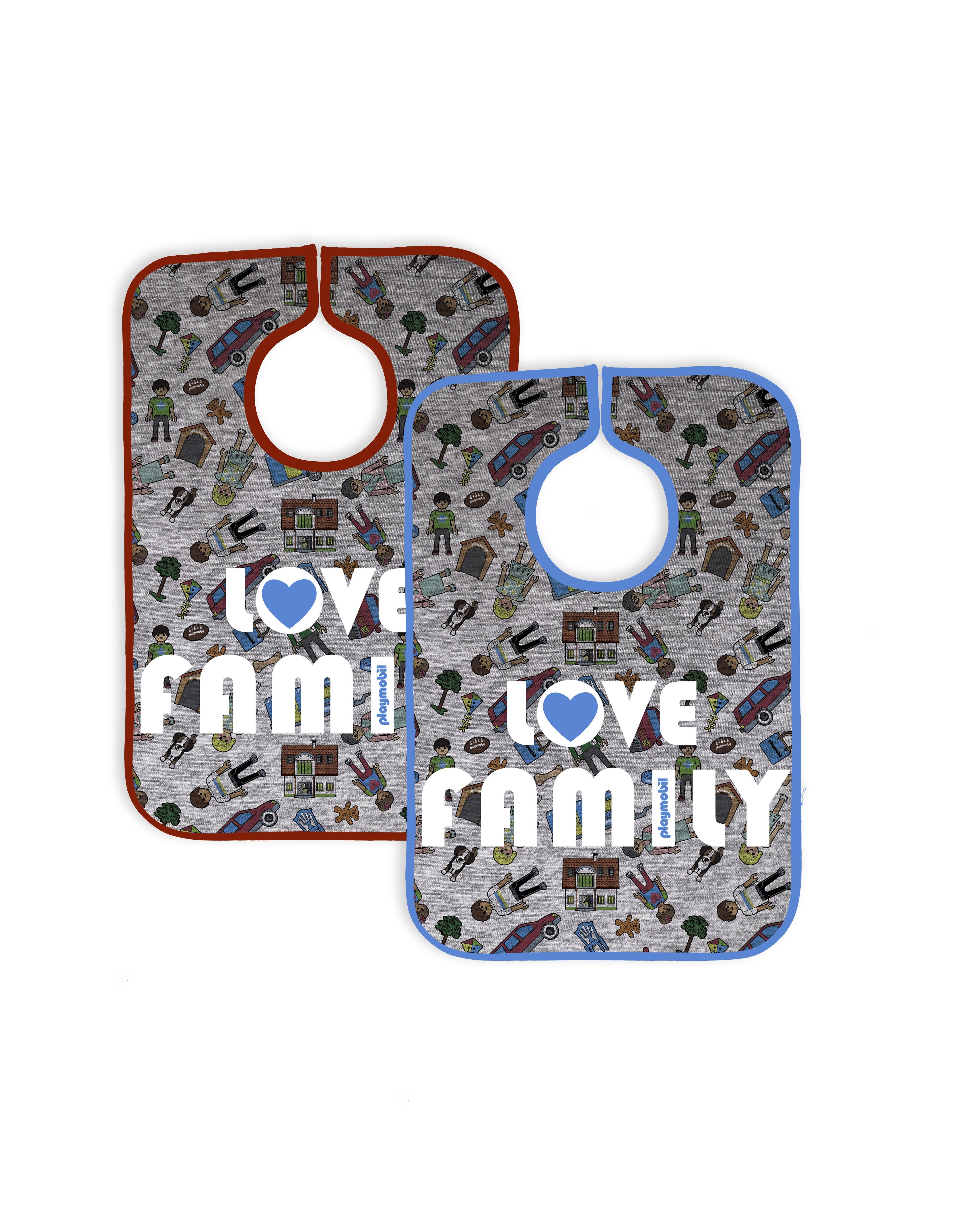 Set 2 Baberos (Love Family)