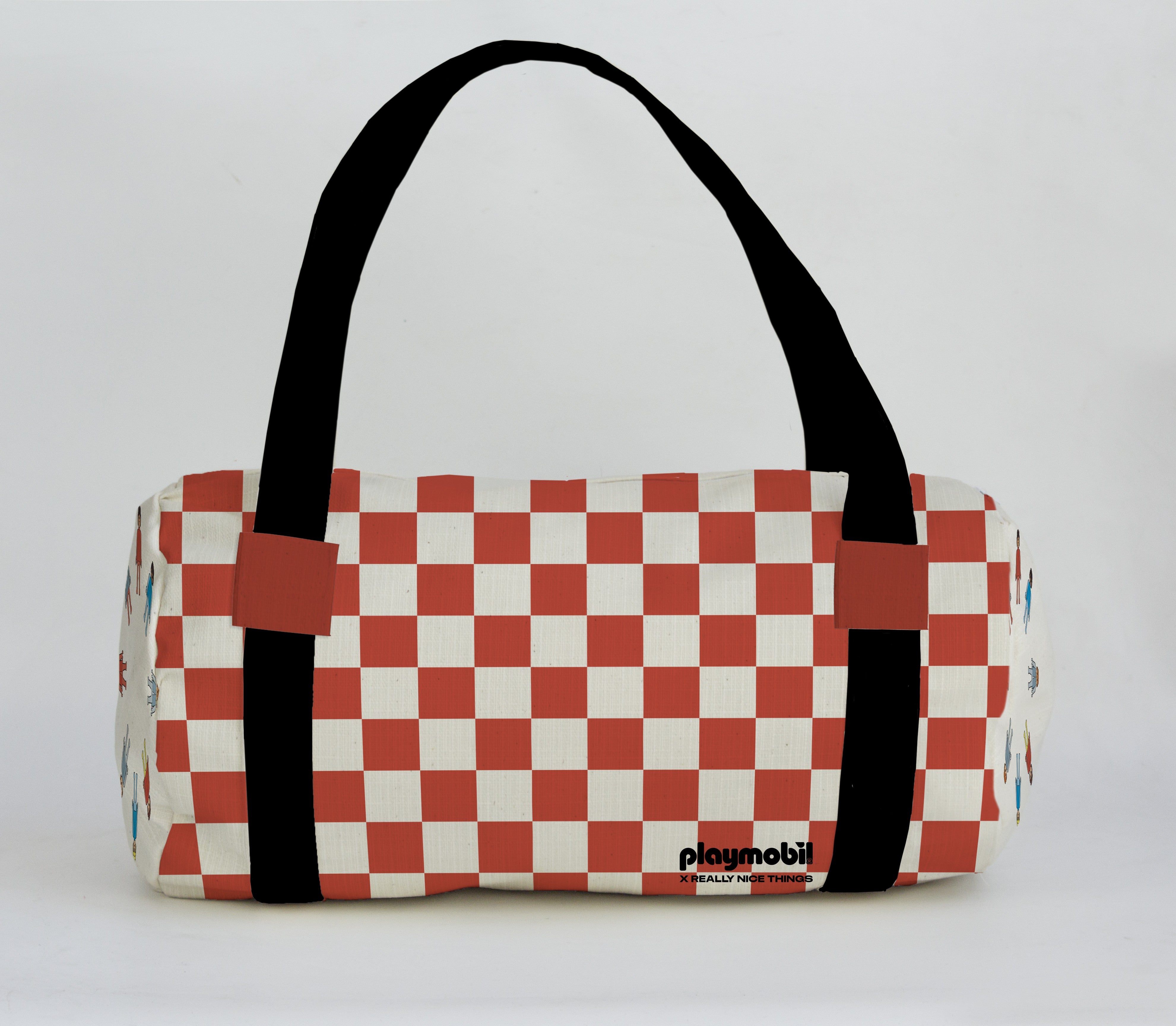 Weekend Bag (Red Checkered Playmobil)