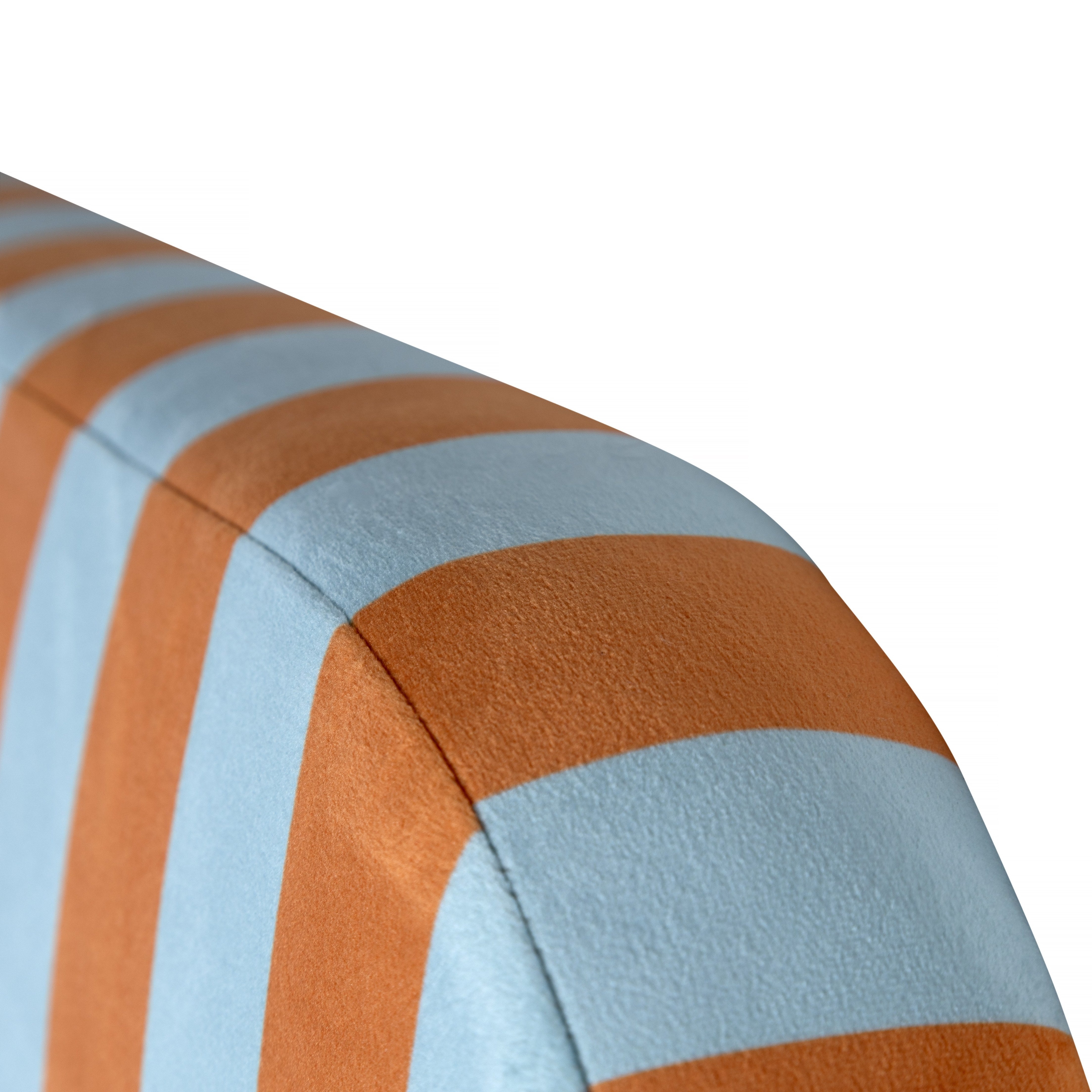 Cabecero Eddie Tapizado Velvet (Stripes Copper Blue)