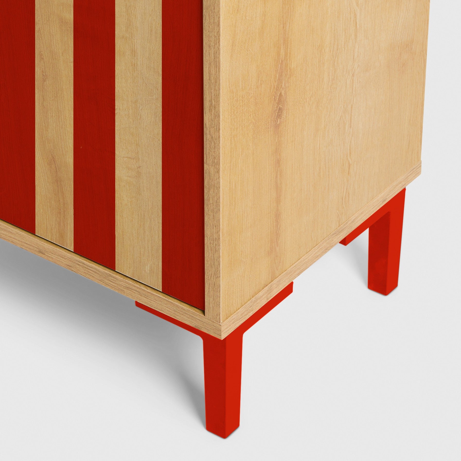 Mesita William Roble Red Stripes