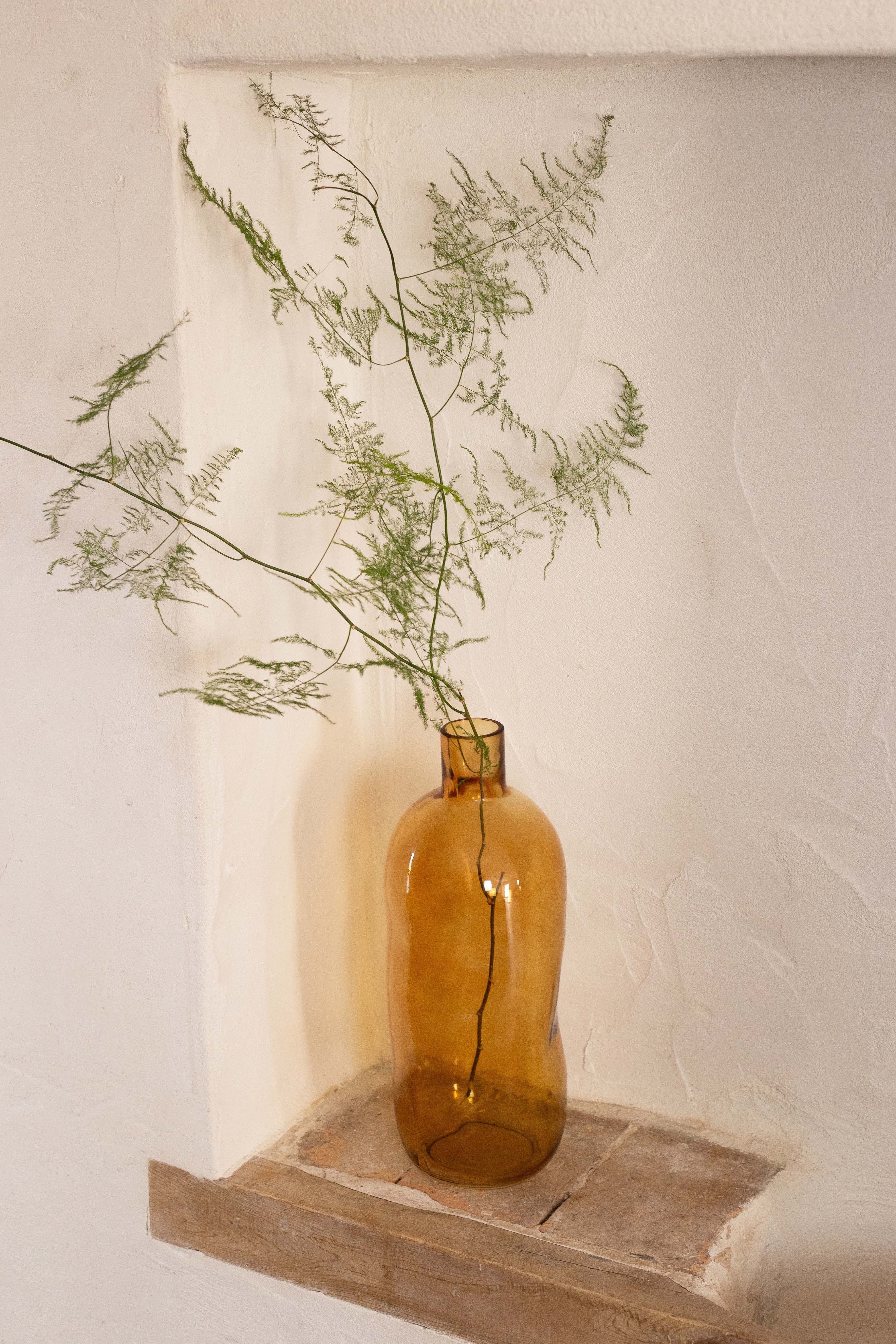 BOTELLA CRISTAL ORGANIC AMBAR
