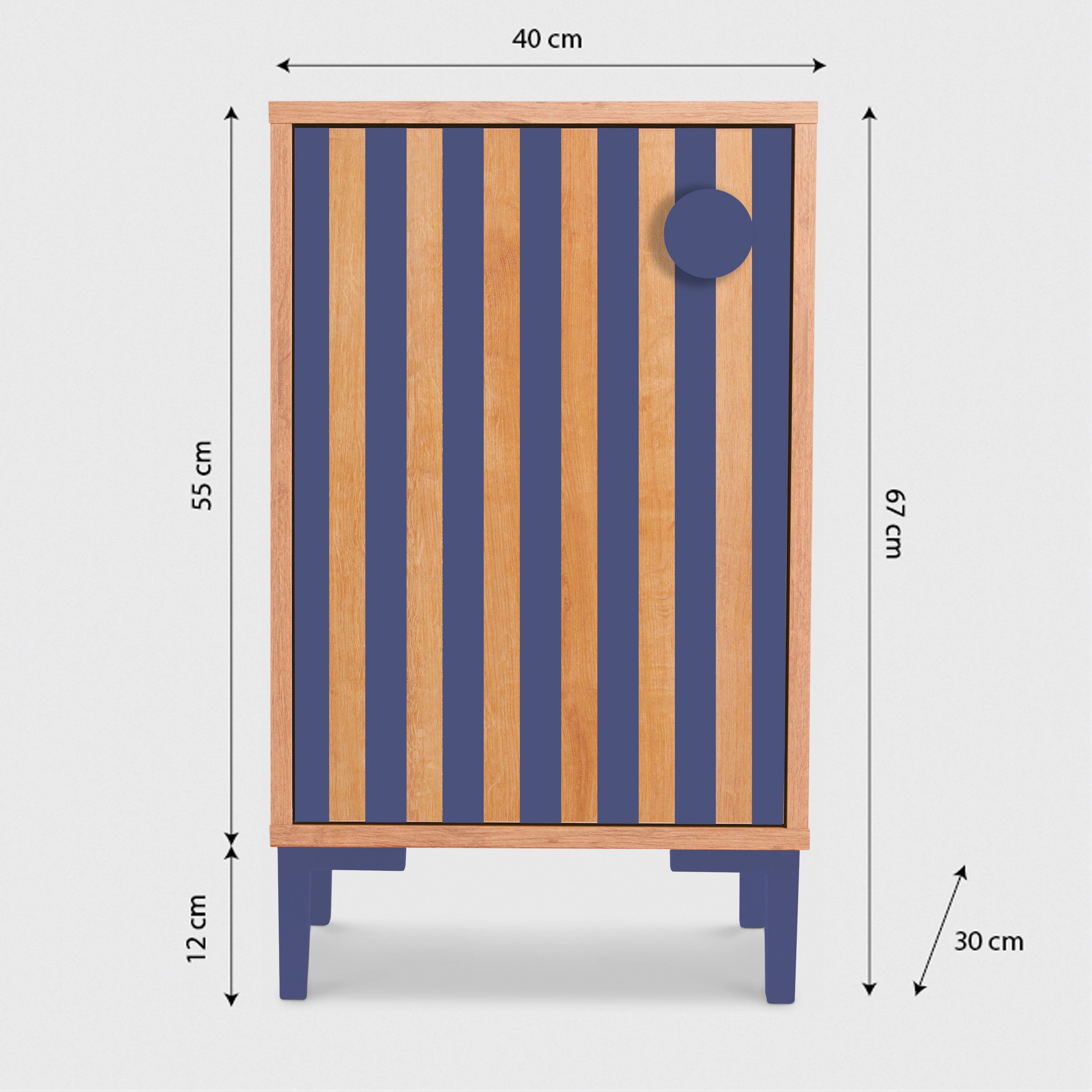 Mesita William Roble Pruss Stripes