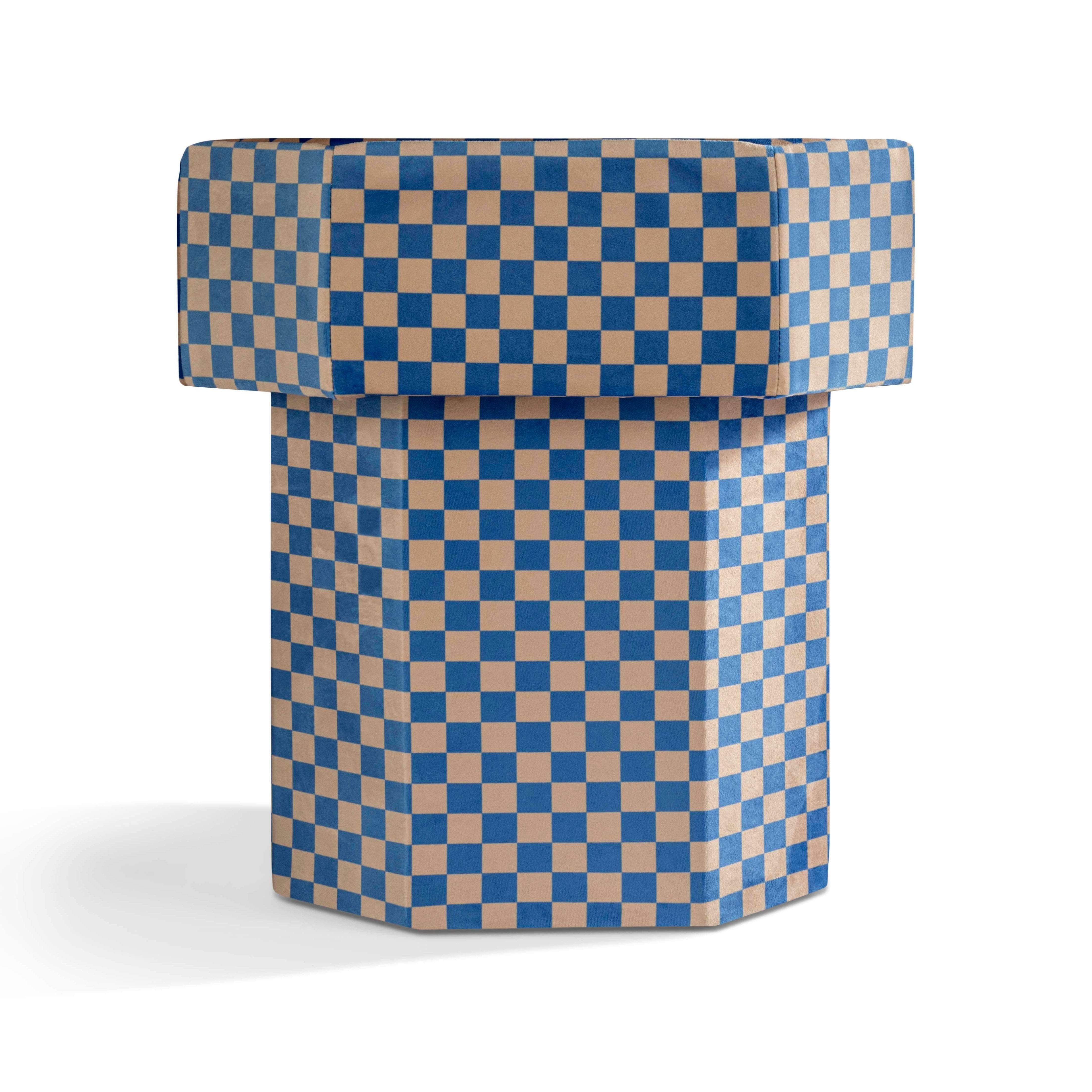 Viva Bench checkerboard pink and Blue
