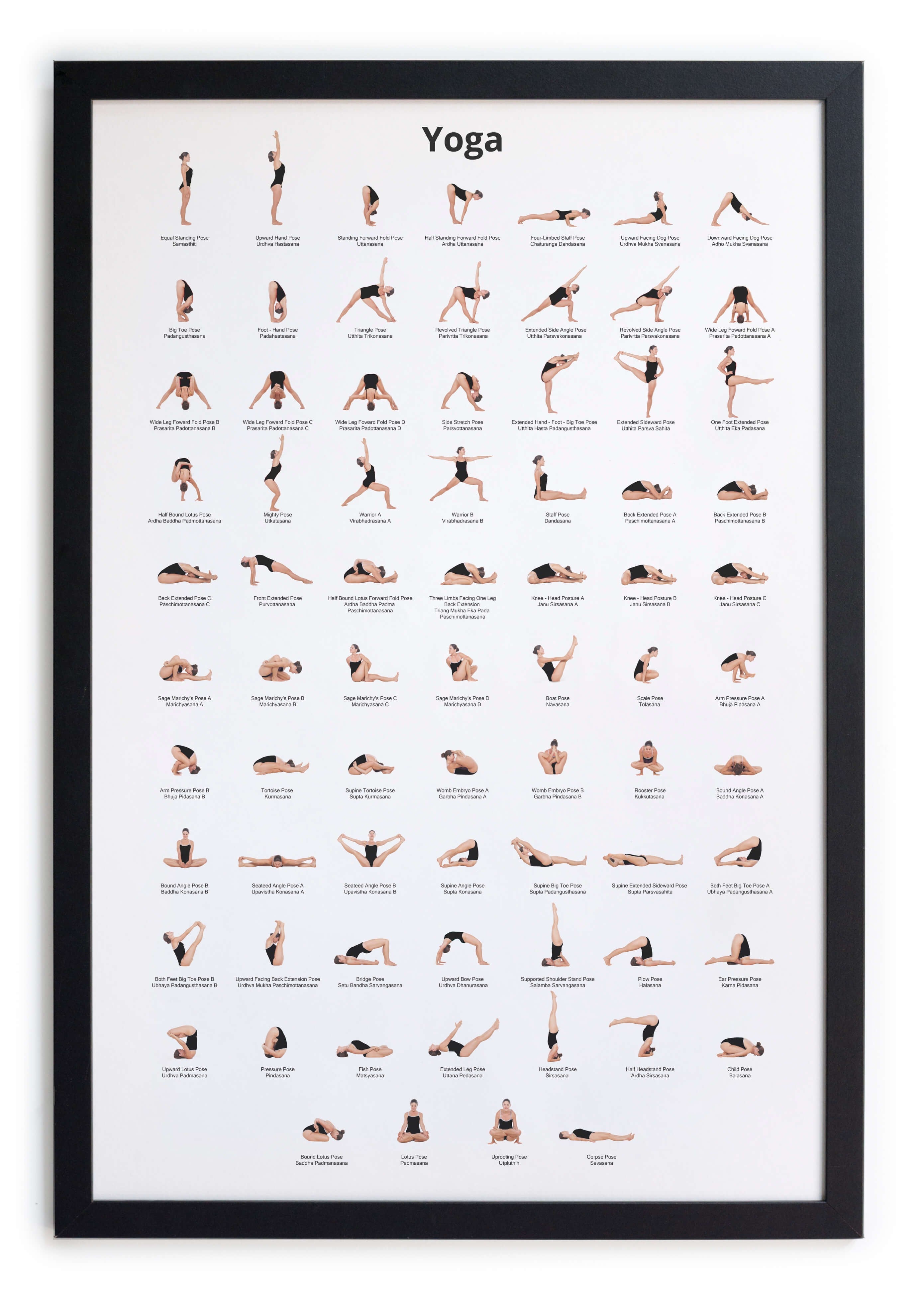 Cuadro moldura Yoga