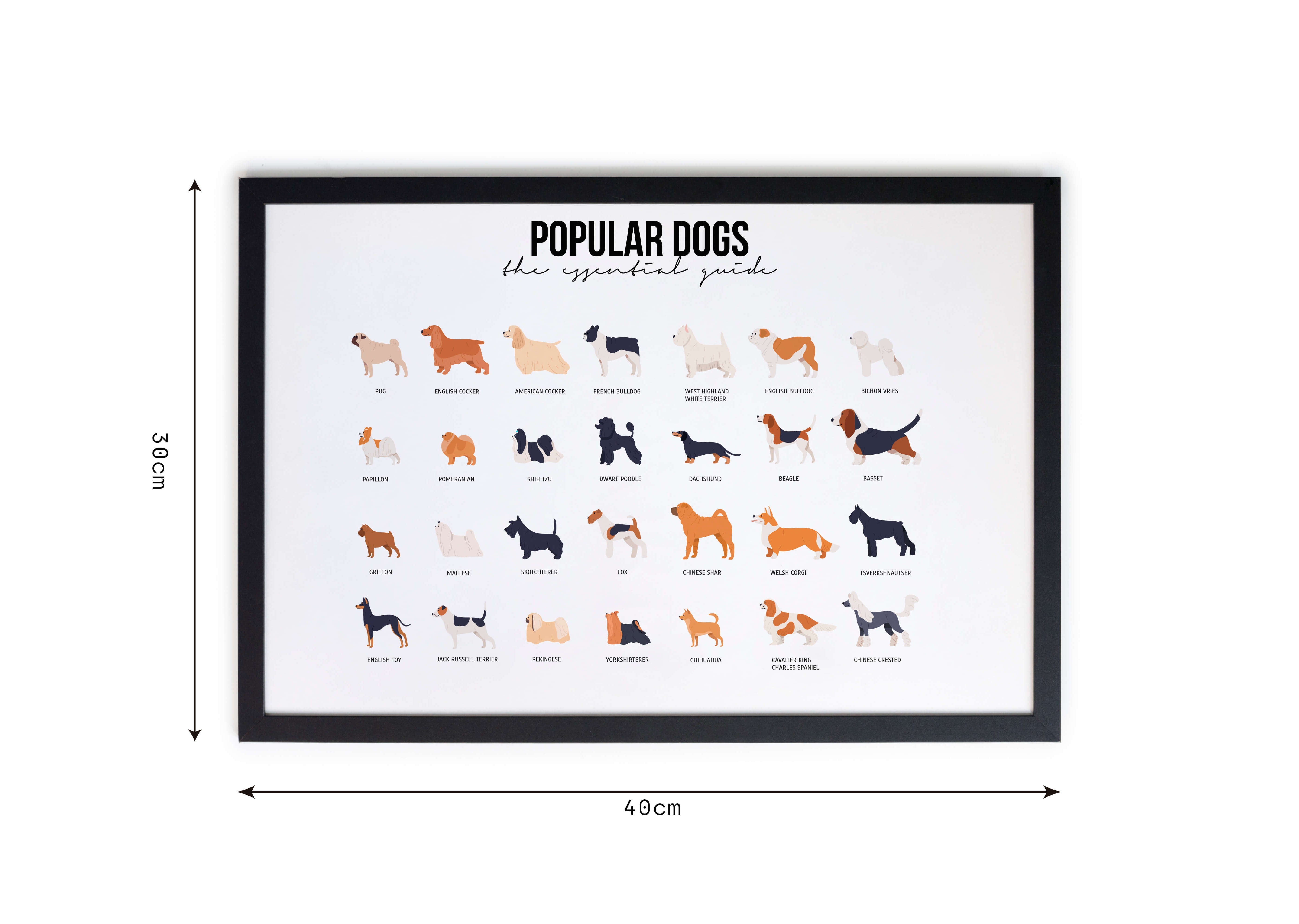 Cuadro moldura Popular Dogs