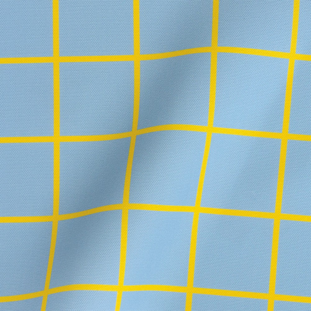Outdoor Fabric Grid Blue
