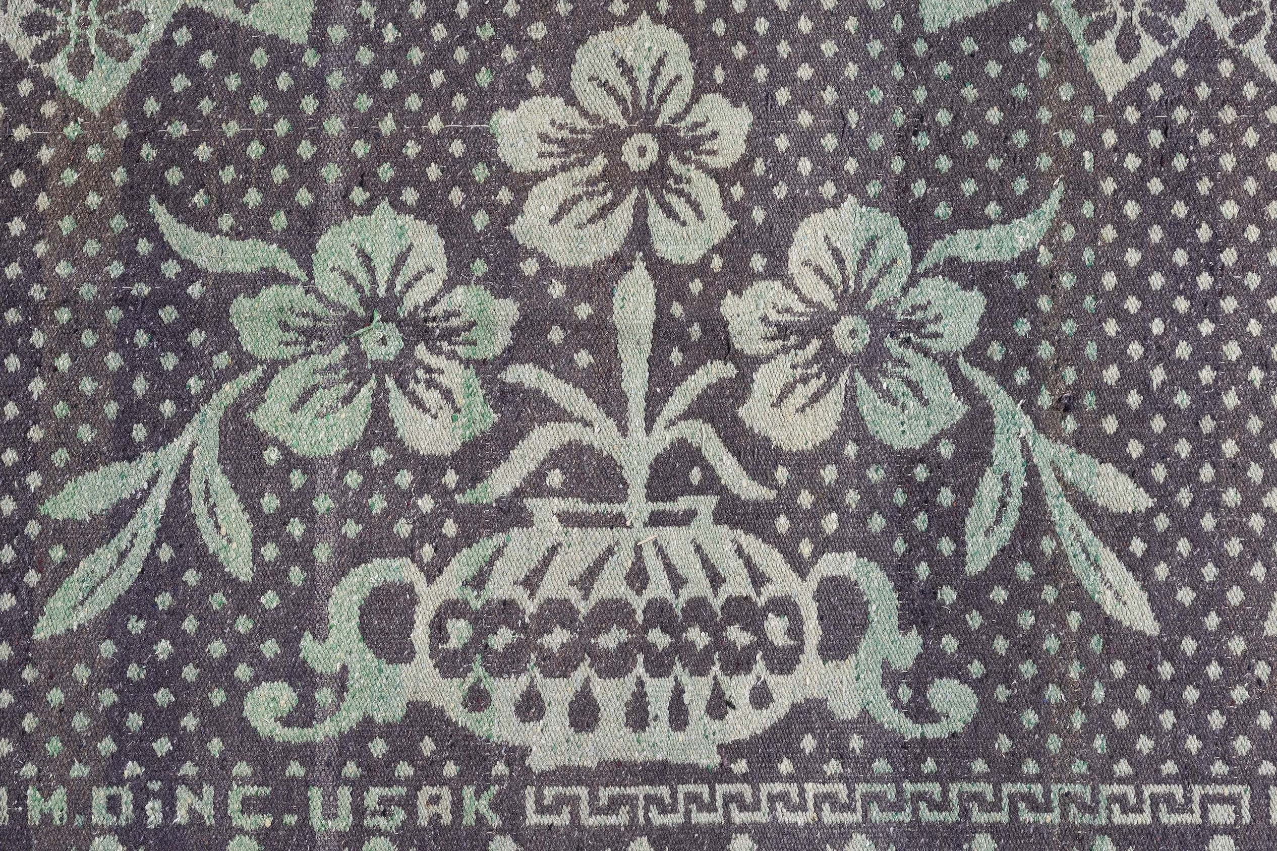 Alfombra Antigua Abraj Reversible Verde