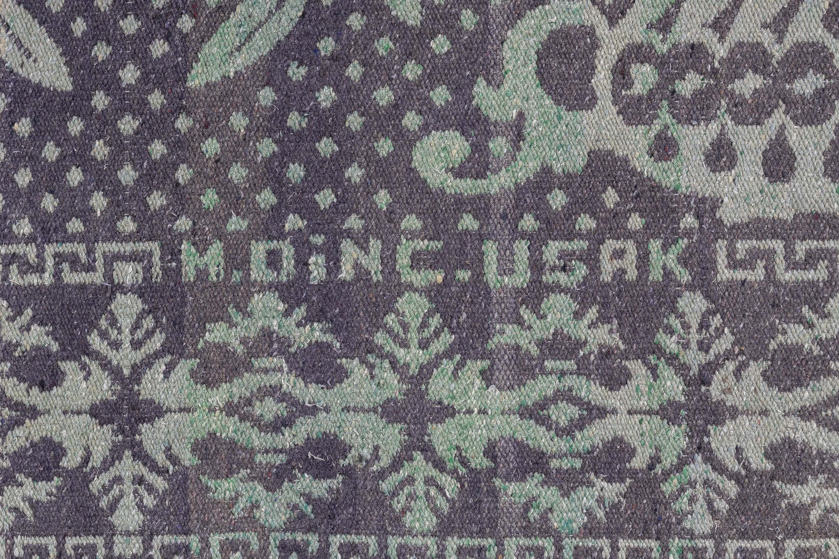 Alfombra Antigua Abraj Reversible Verde