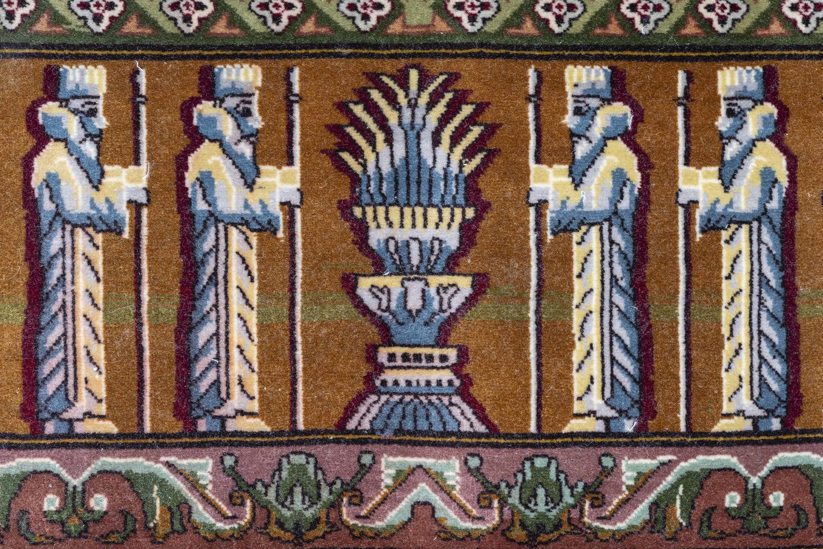 Alfombra Persa Tabriz 60 Raj Dibujo Figurativo