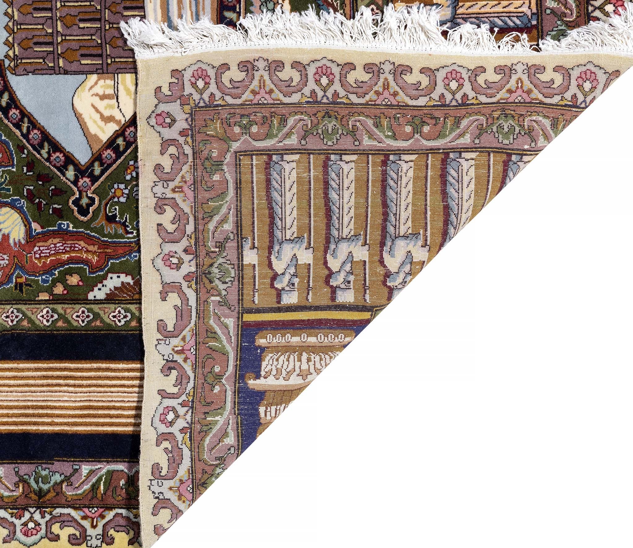 Alfombra Persa Tabriz 60 Raj Dibujo Figurativo