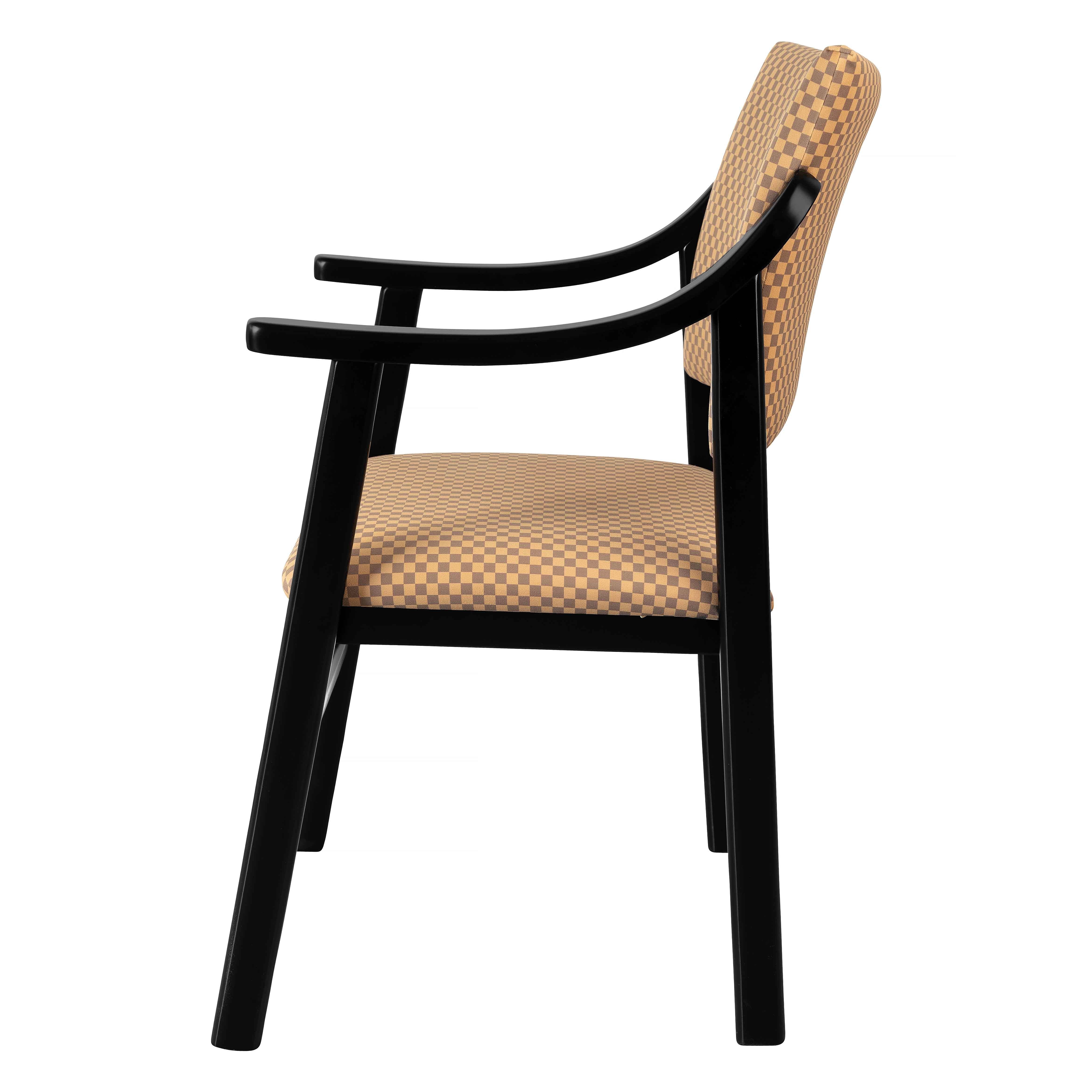 Silla Reposabrazos Etienne Madera Haya Checkerboard