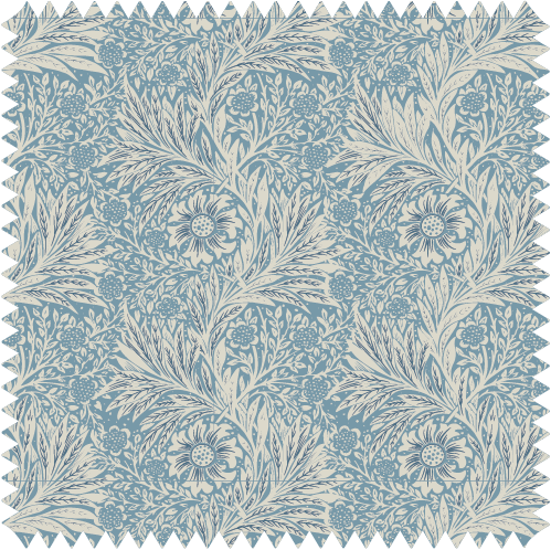 Tela Estampada Velvet 70's Blue Marigold
