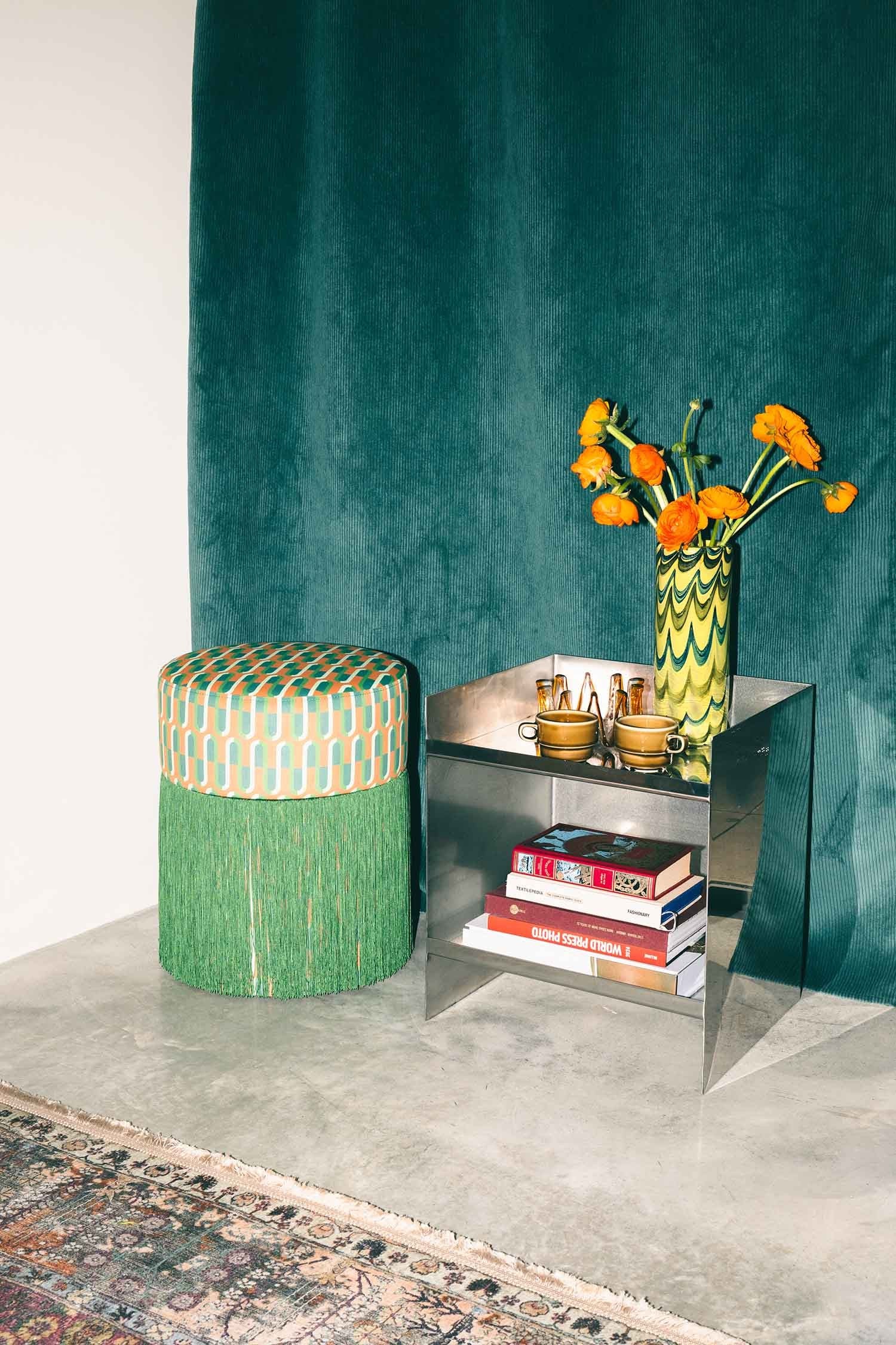 Pouf Ottoman Velvet Ziggy