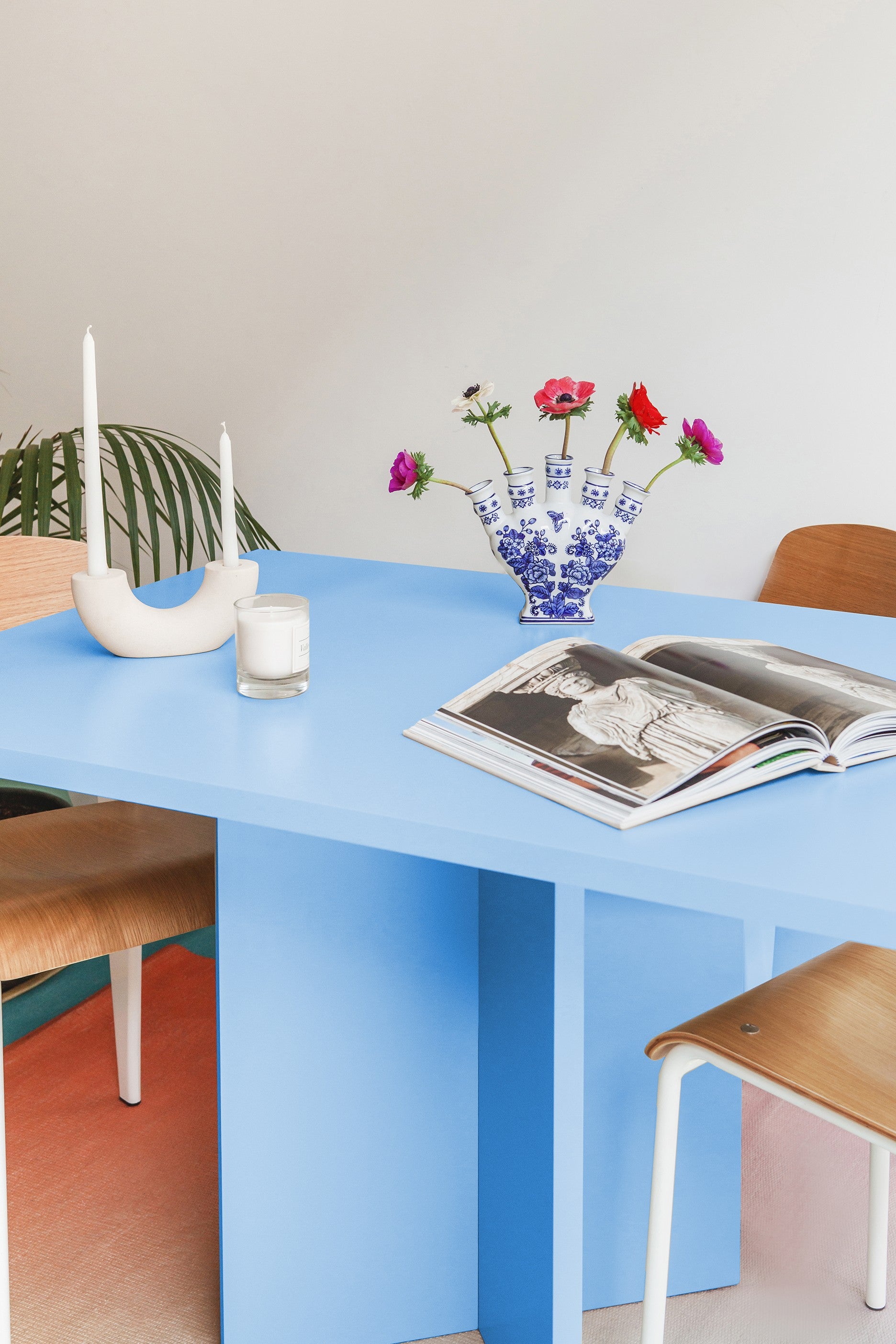 Mesa Rectangular Matilda Azul claro 120x90