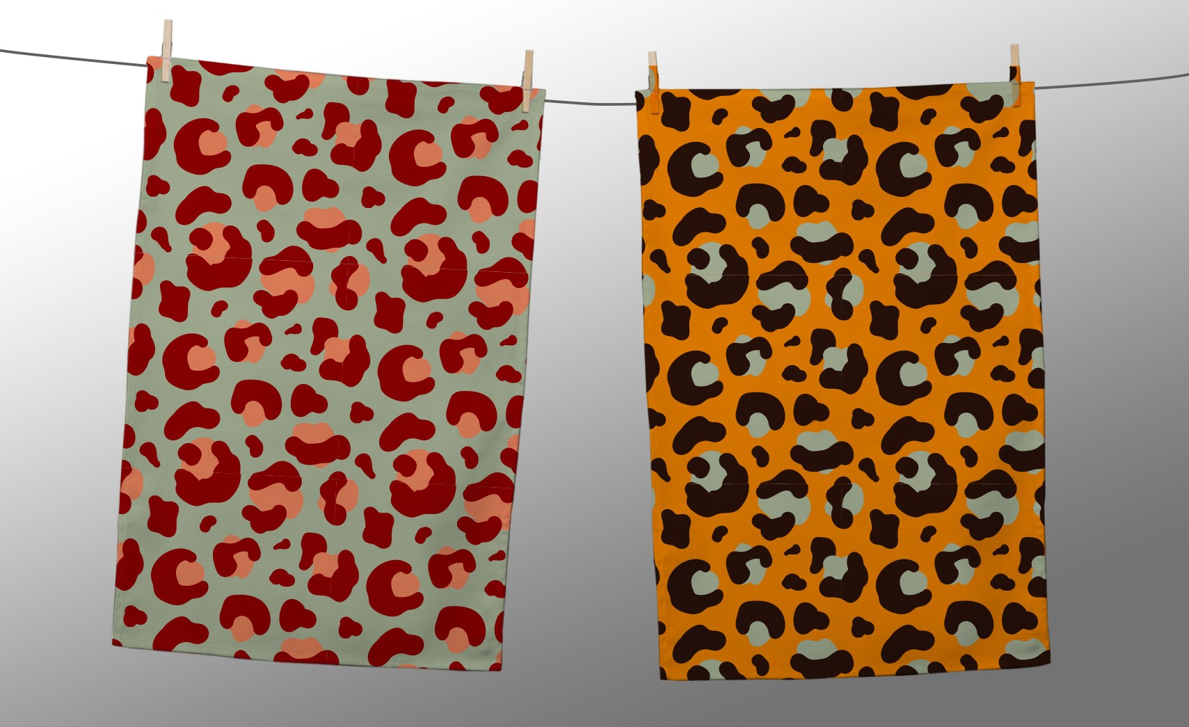 Set 2 Paos (Animal Print Blue Yellow)