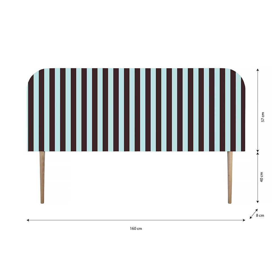 Cabecero Eddie Tapizado Terciopelo Cama 150cm Burgundy Pool