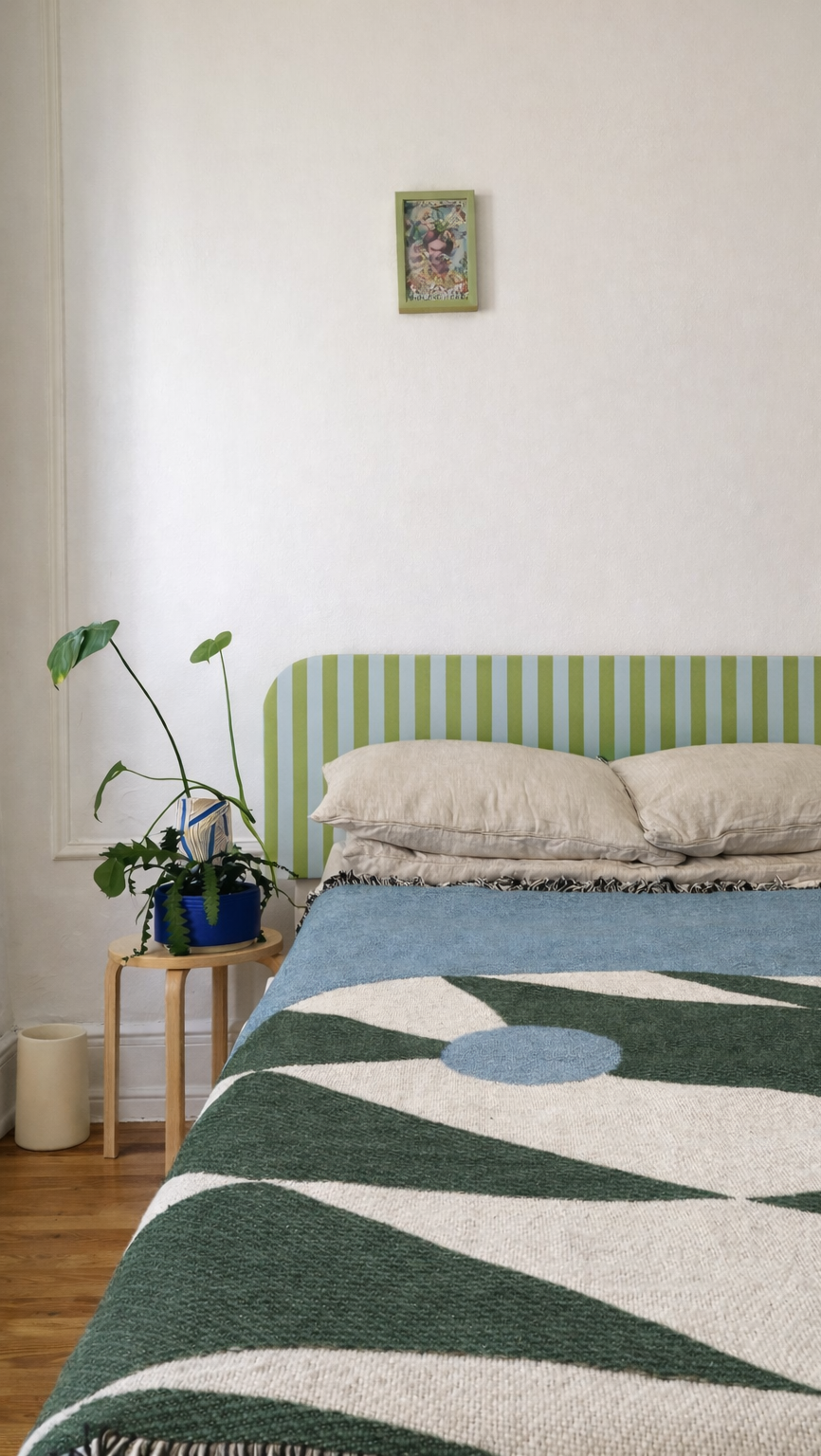 Cabecero Eddie Tapizado Terciopelo Cama 150cm Green-Water