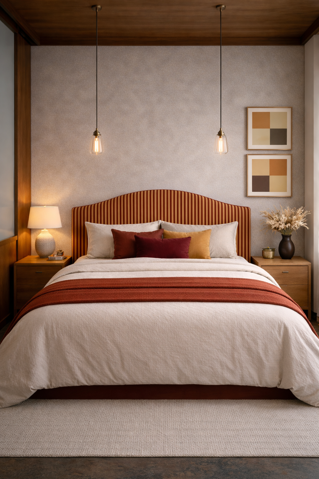 Cabecero Suzanne Tapizado Terciopelo Cama 150cm Safron-Wine