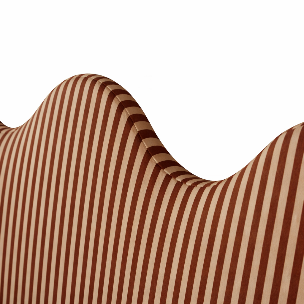 Cabecero Wavy Tapizado Terciopelo Cama 150cm Underwood