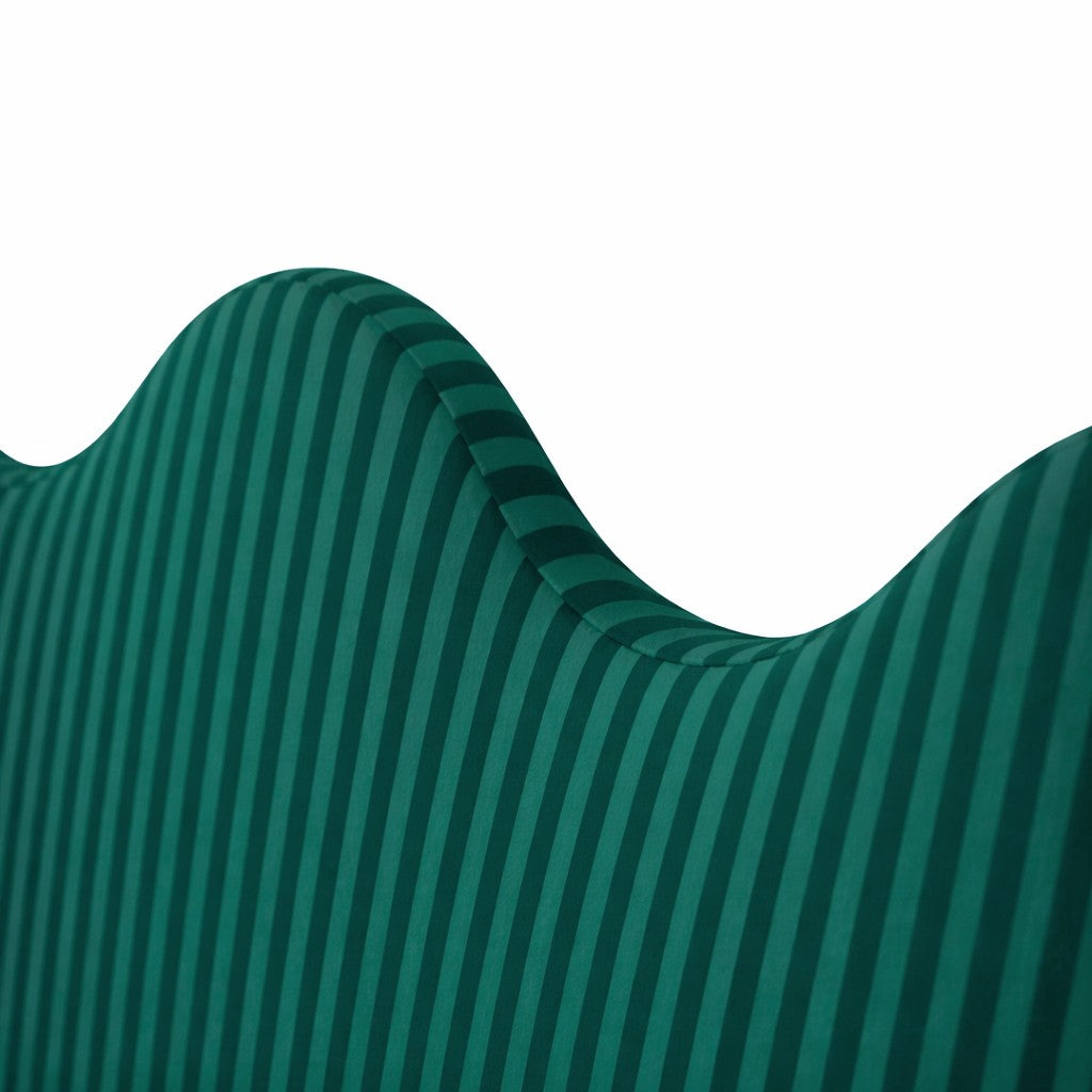 Cabecero Wavy Tapizado Terciopelo Cama 150cm Deep-Ocean