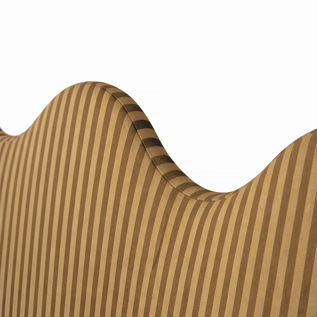 Cabecero Wavy Tapizado Terciopelo Cama 150cm Gold-Toffee