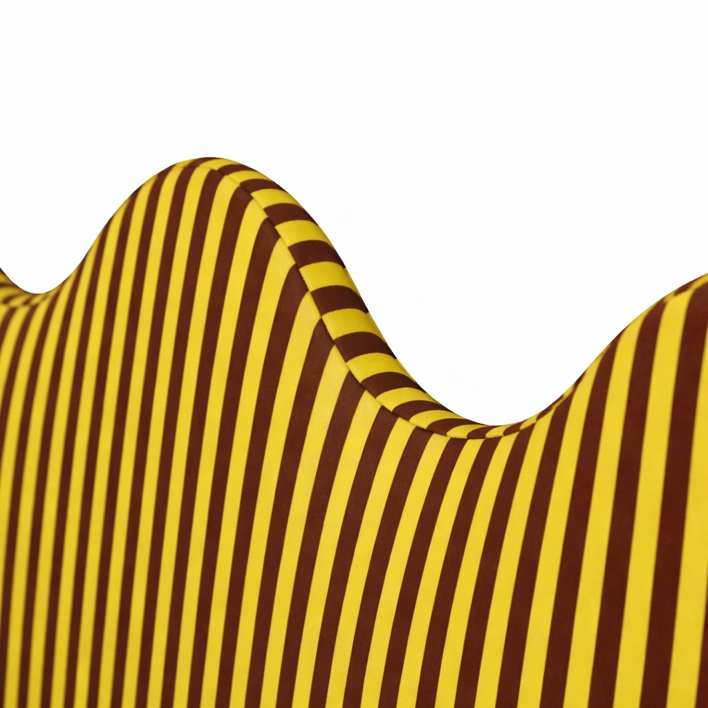 Cabecero Wavy Tapizado Terciopelo Cama 150cm Safron-Wine