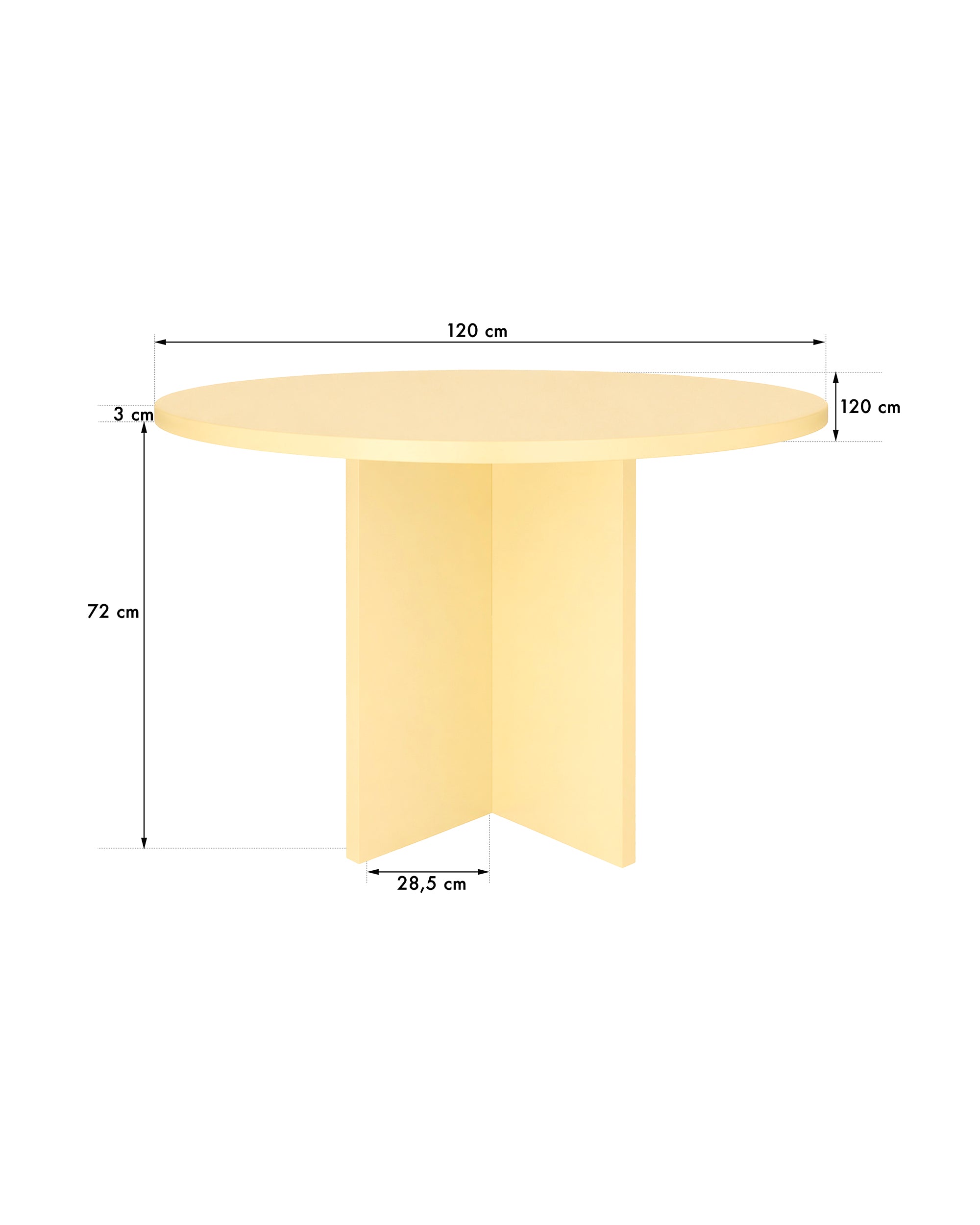 Mesa redonda de comedor Matilda Butter 120
