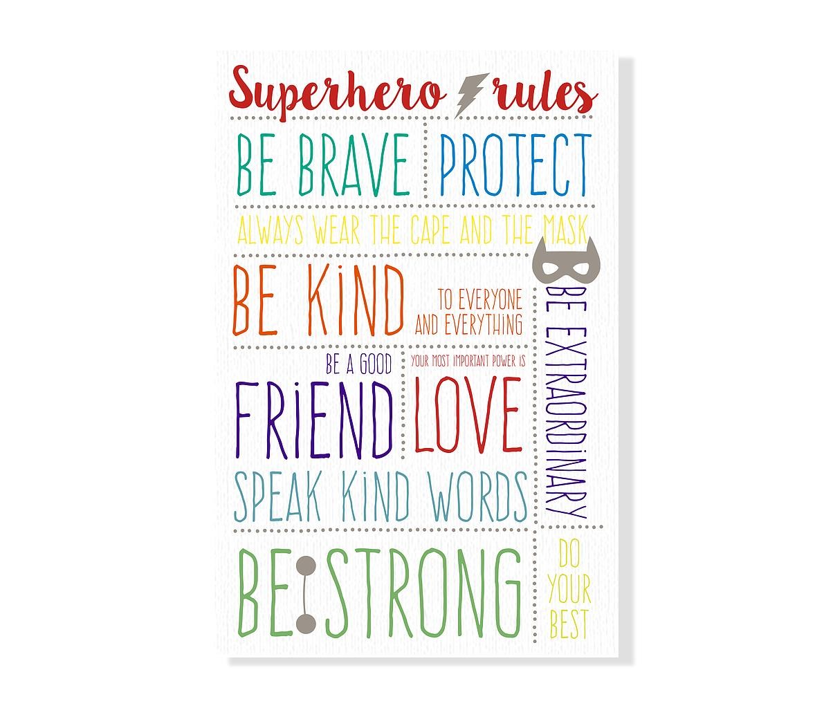 Lienzo Superhero Rules