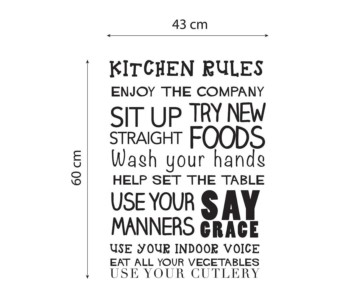 Vinilo Kitchen Rules