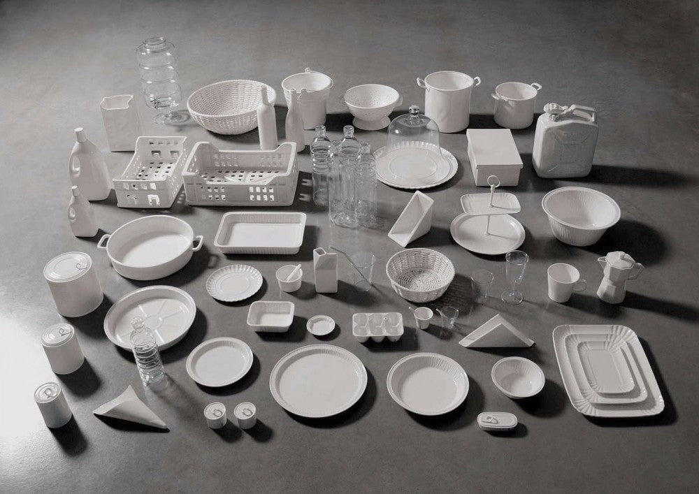 Cesta Pan Blanca en Porcelana