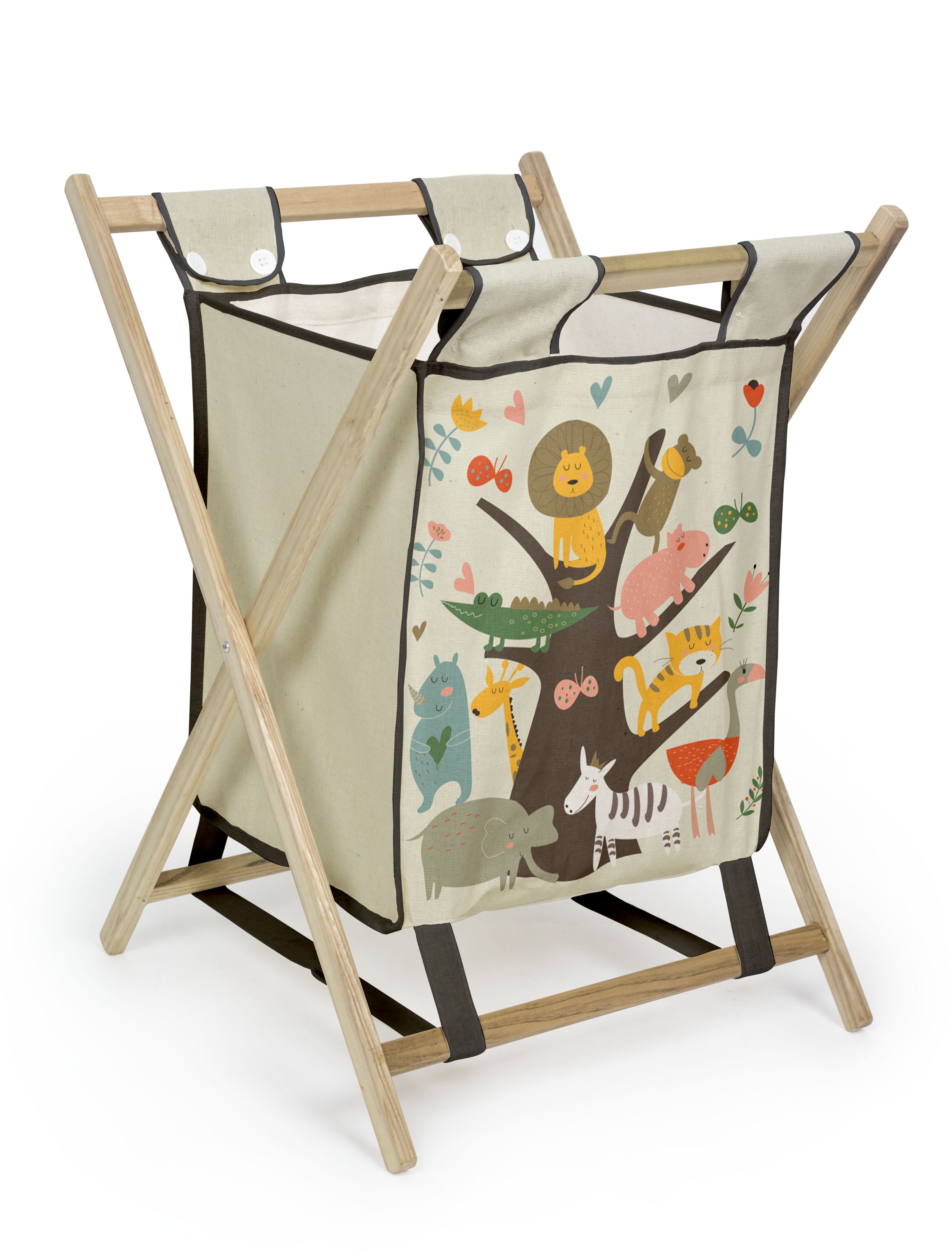 Cesto De La Ropa Animal Tree
