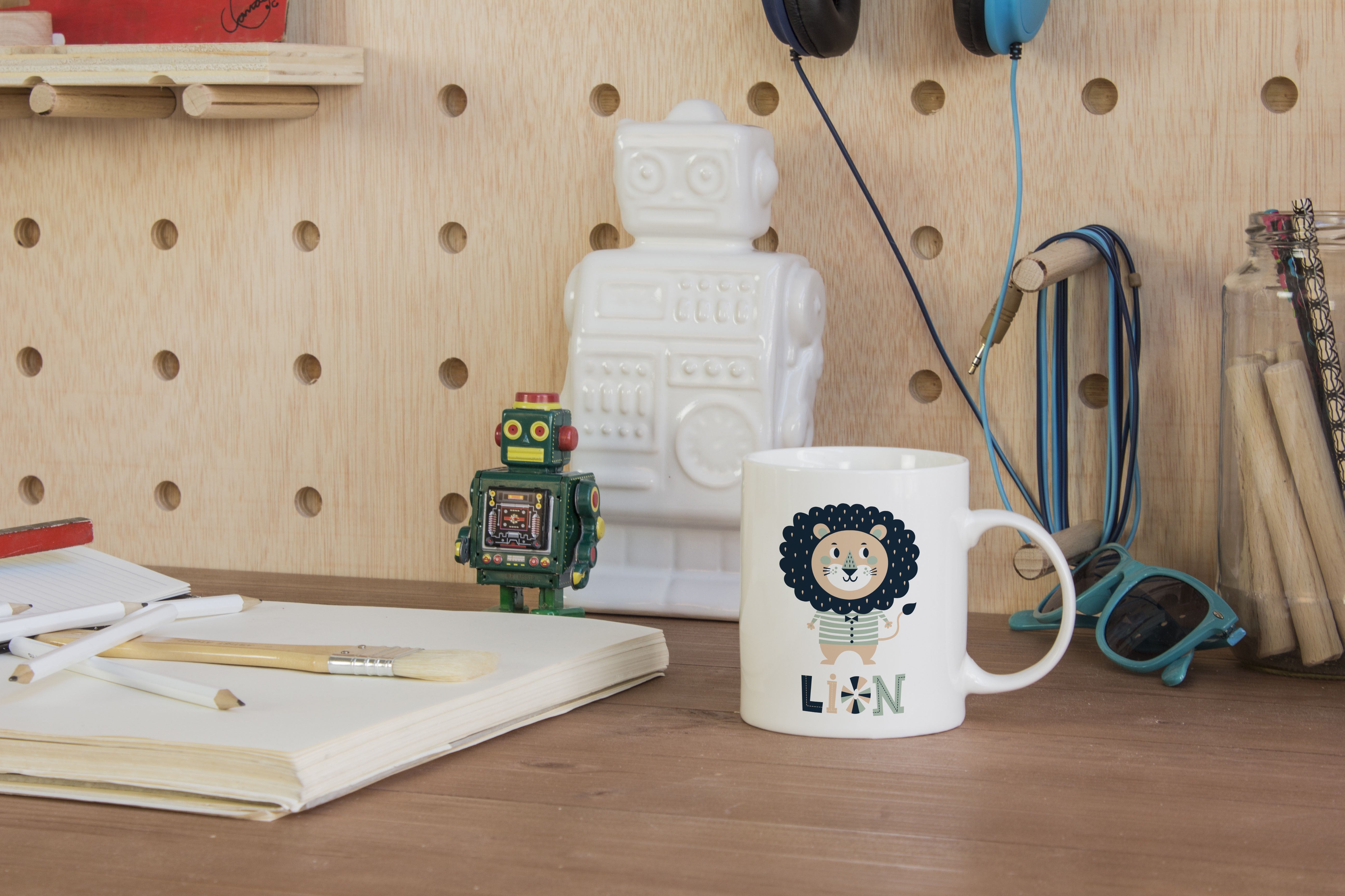 Taza Decorada Little Lion Circus