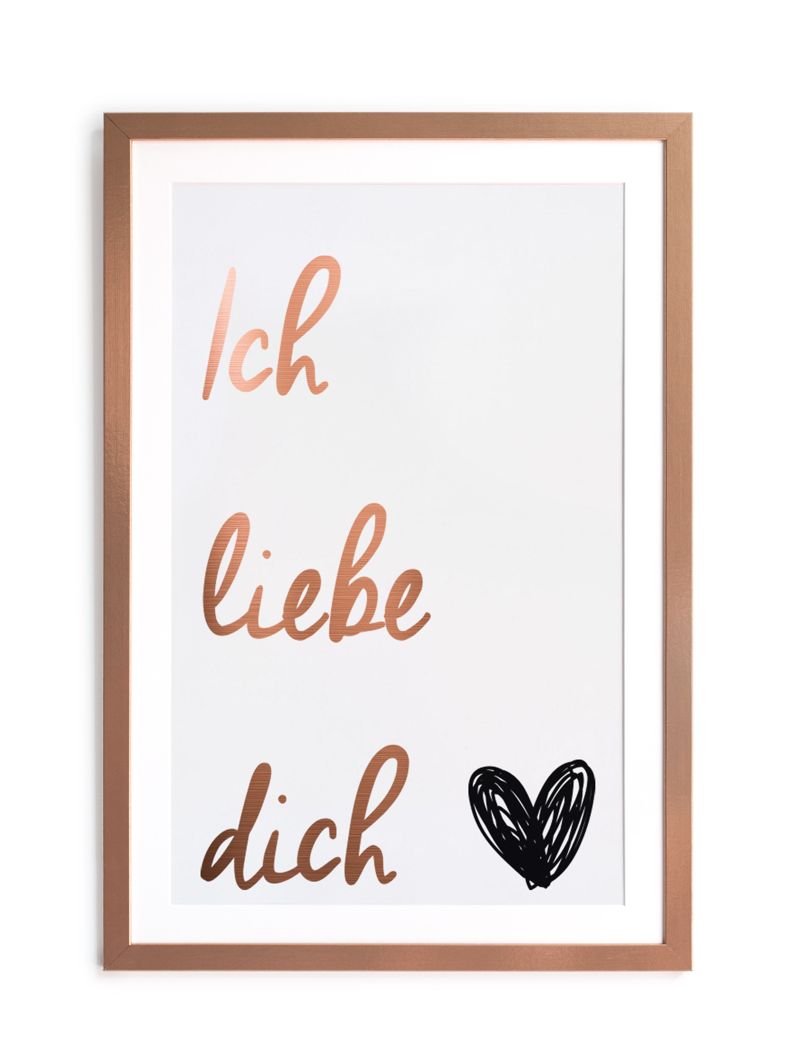 Cuadro Cobre Ich liebe dich