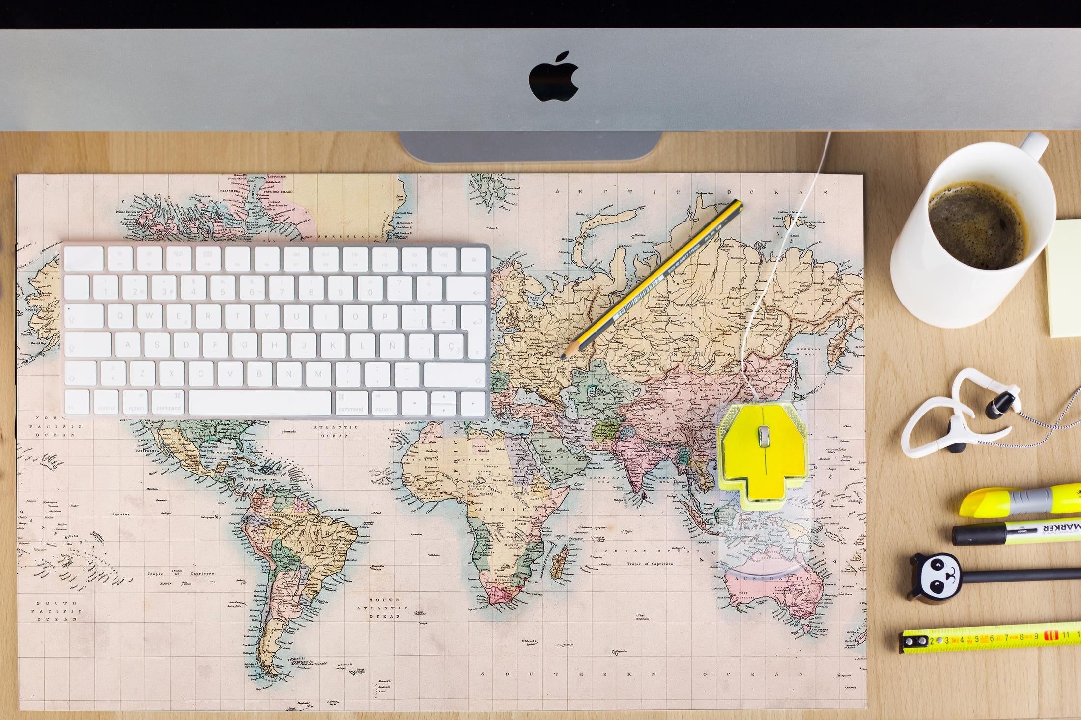 Desk Mat Map