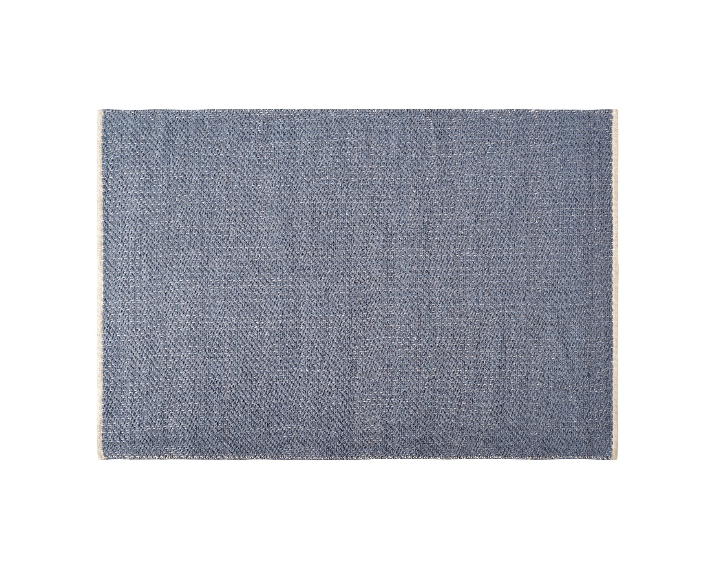Alfombra Lana Yute Azul