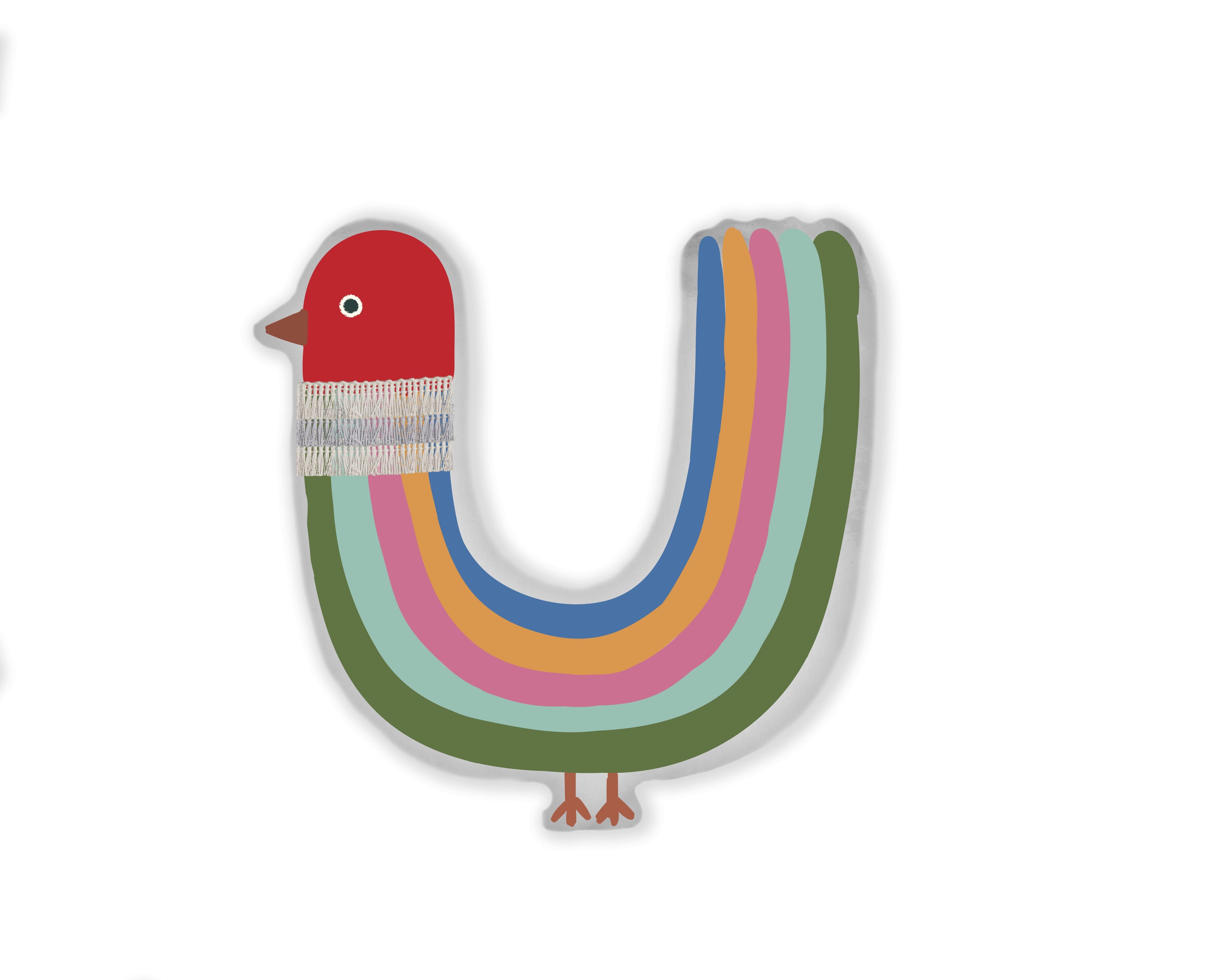 Cojin Formas Rainbow Bird