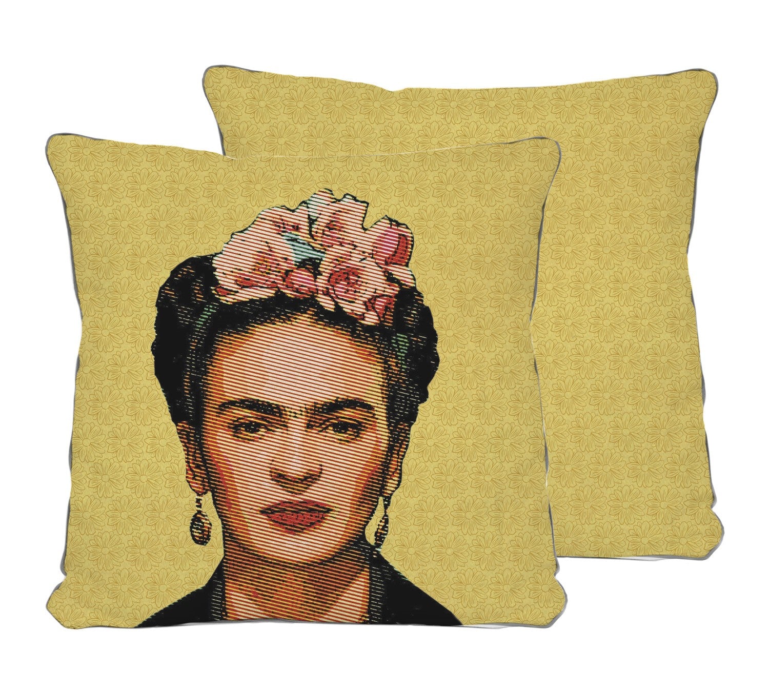 Cojín Frida draw yellow