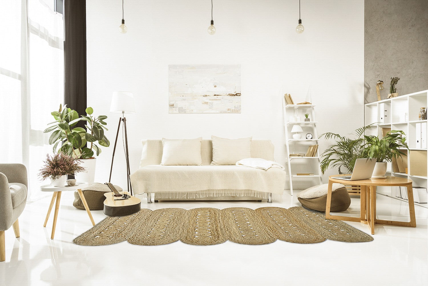 curves Yute rug