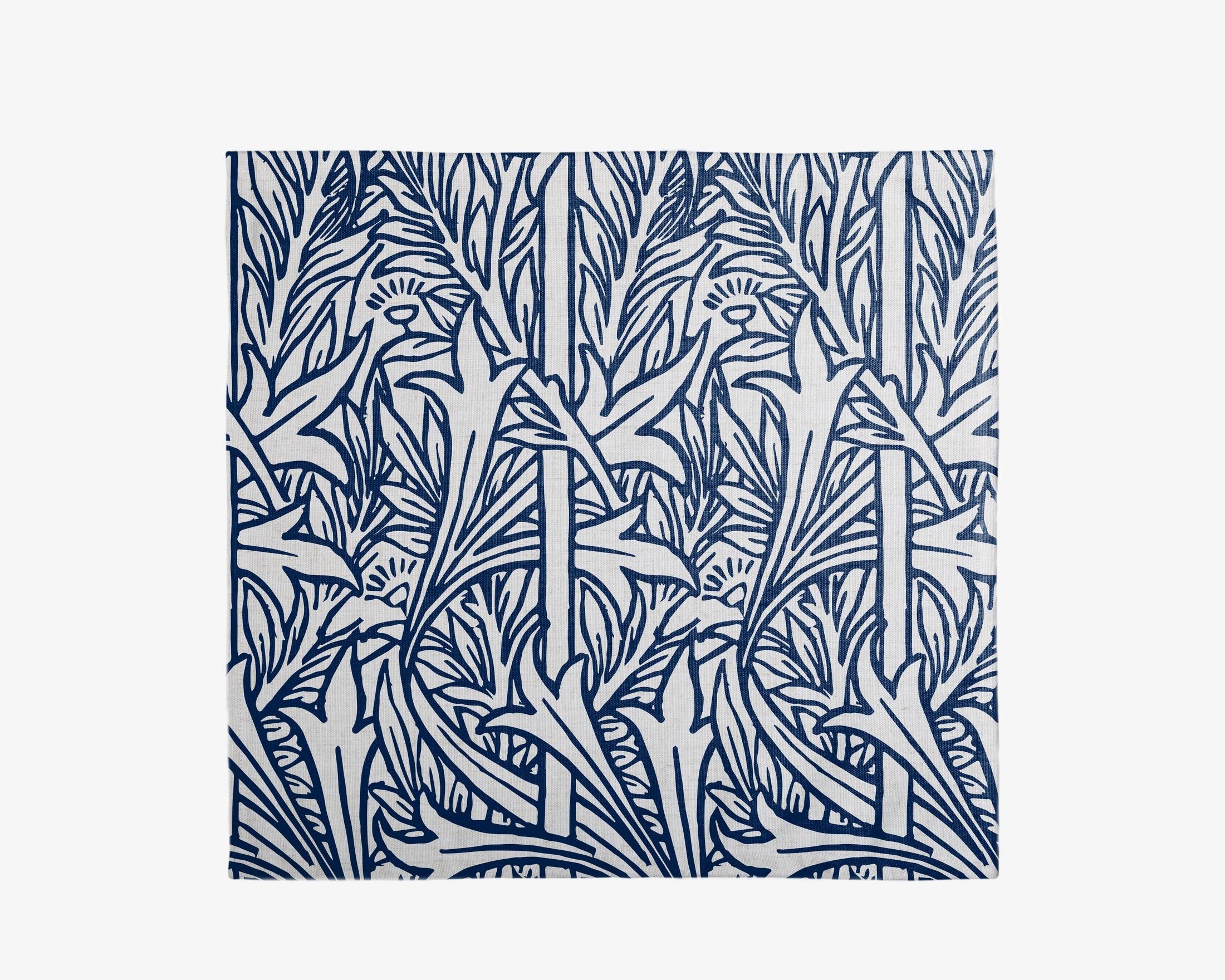 Linen Napkin Set (Marine Leaf)