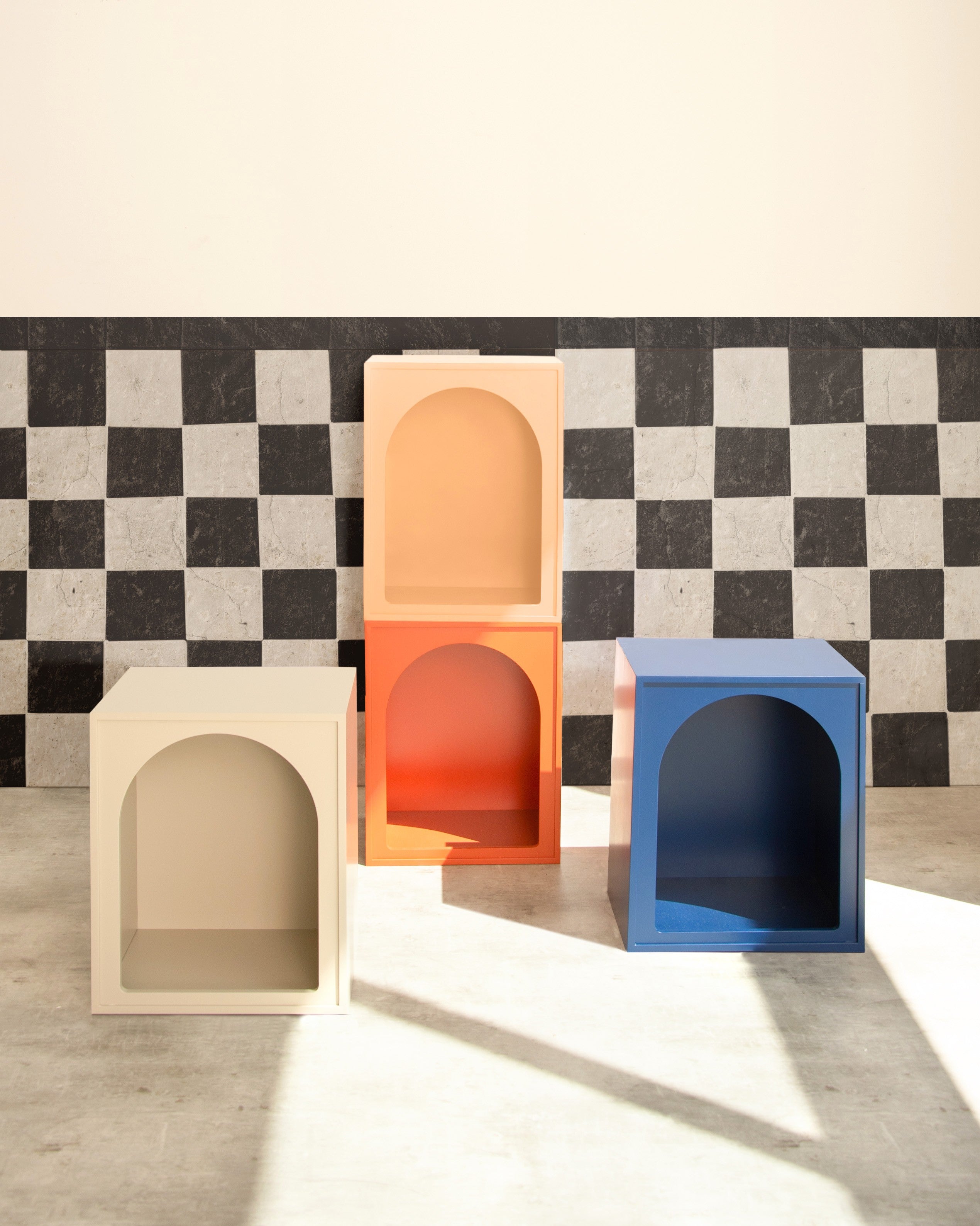 Mueble ordenación arco taupe