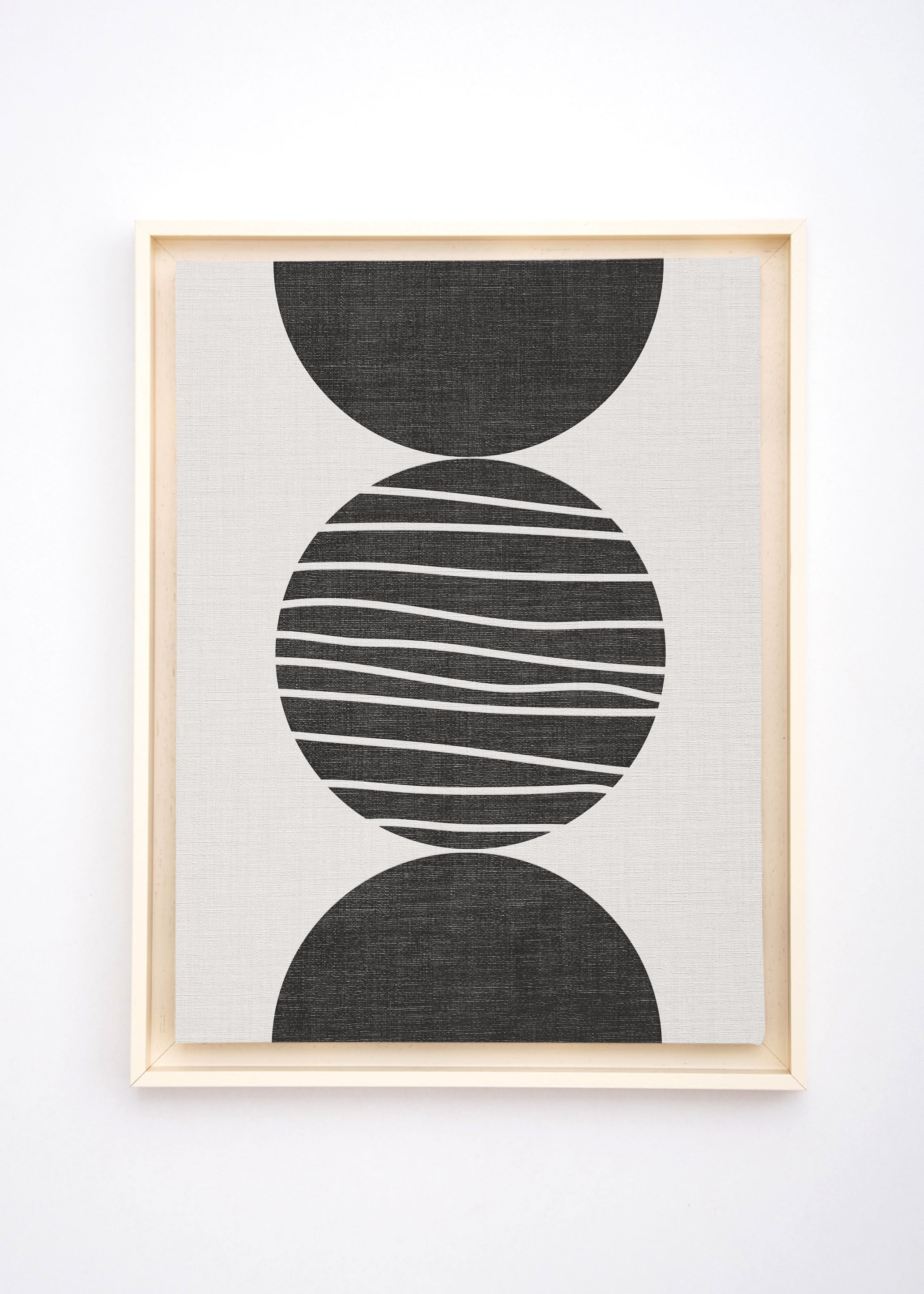 Floating Frame 60x40 Black Circles