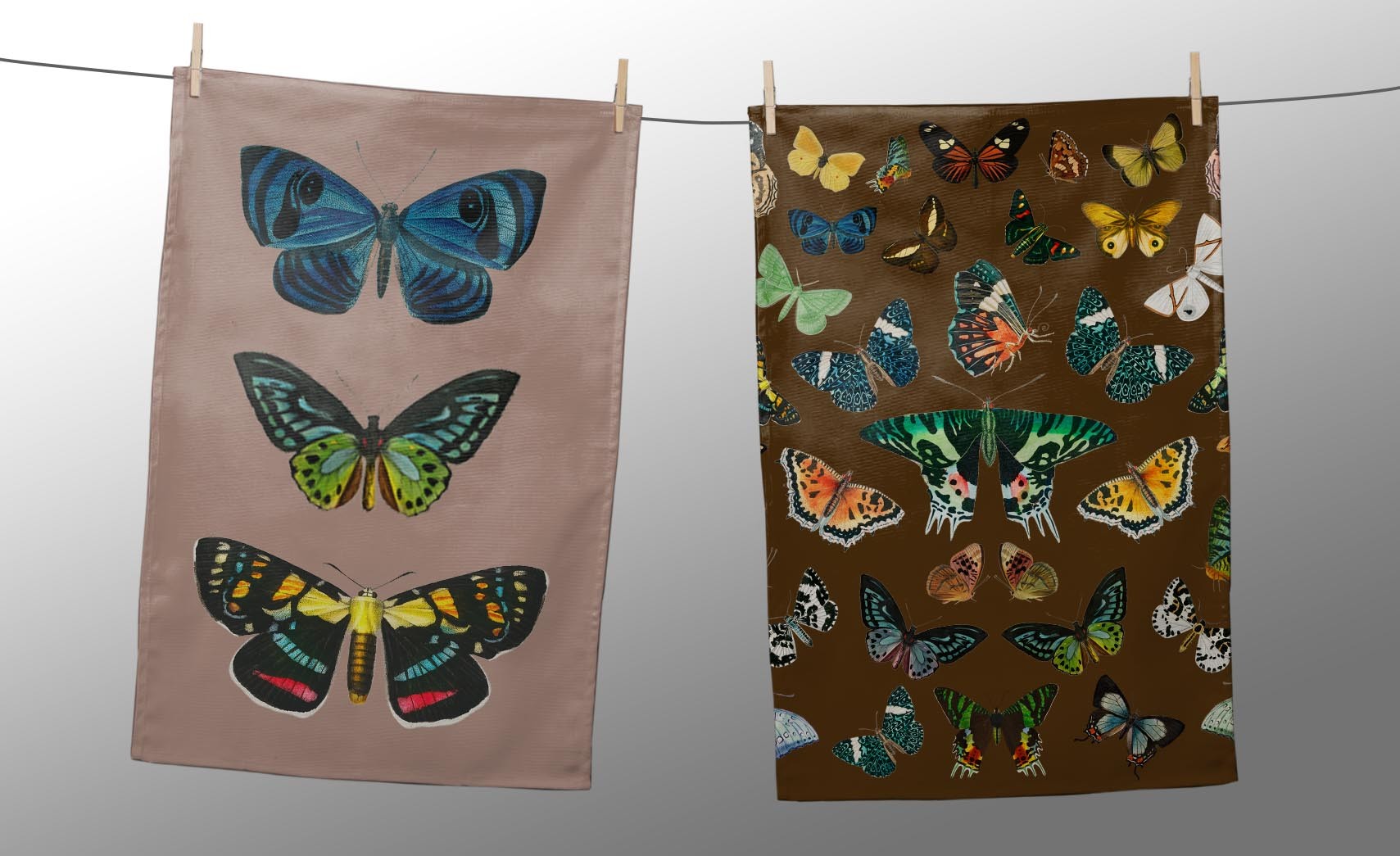 Set 2 Paños Butterflies