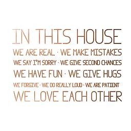 Vinilo Cobre 60x40 In this House Rules