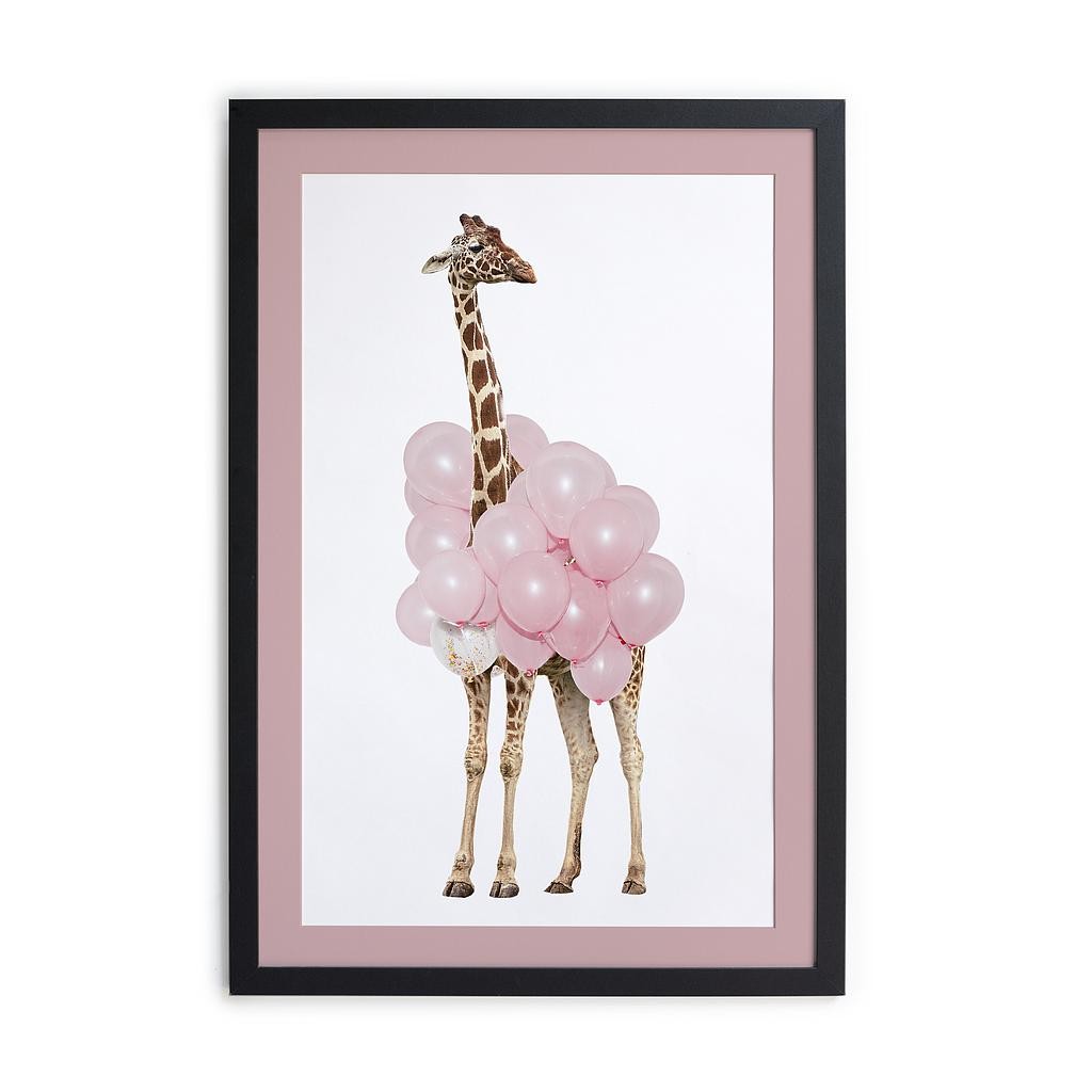 Cuadro Moldura Negra 40x30 (Giraffe Balloons)